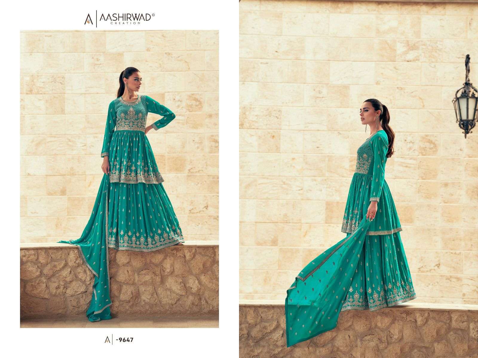 Aashirwad Gulkand Sadaf Wedding Wear Lehenga Style Designer Dress view 14