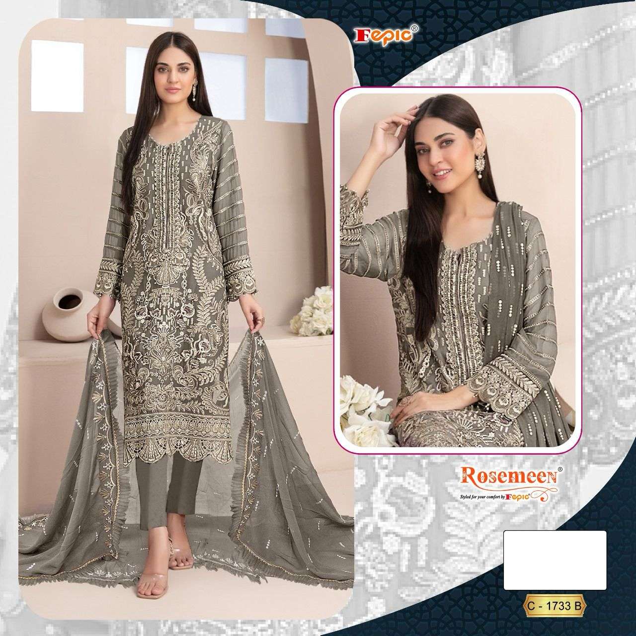 Fepic Rosemeen Designer Pakistani Suit