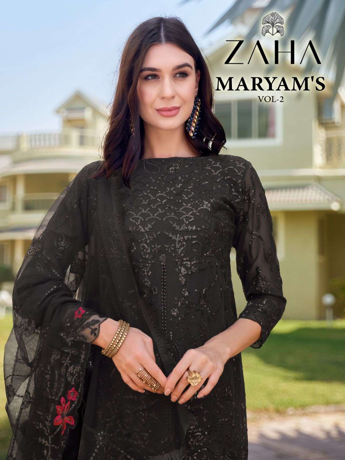 Zaha Maryams Vol 2 10158 To 10160 Designer Pakistani Dress New Collection view 8