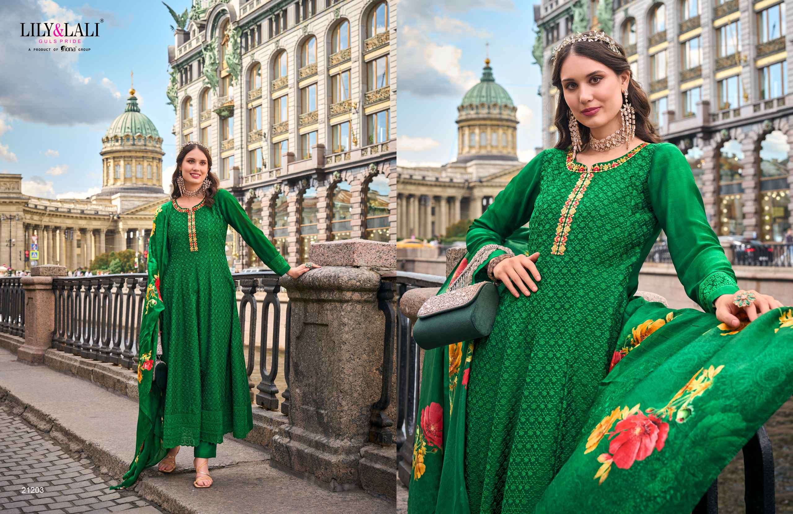 Lily And Lali Alamzeb Anarkali Pattern Premium Design Readymade Suit view 7