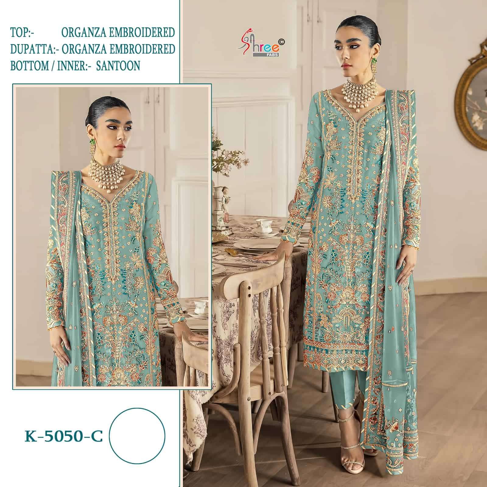 Shree Fabs K 5050 C Festive Wear Style Latest Embroidered Salwar Suit