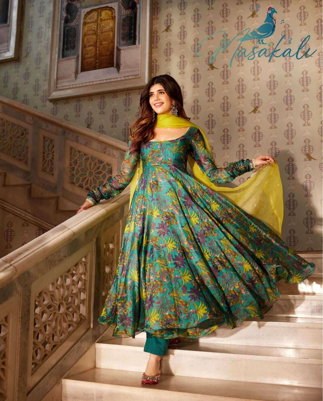Masakali Vol 1 Latest Style Frill Designs 3 Piece Suit New Arrivals view 2