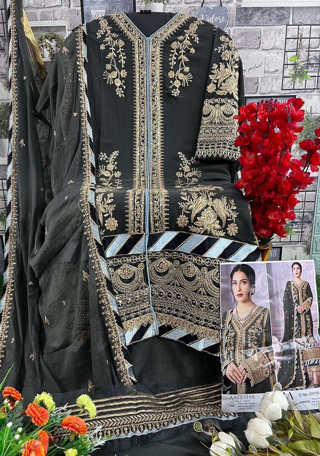 Zaha Aaeesha Vol 2 10119 Colors Pakistani Festive Wear Style Salwar Suit Wholesalers view 6