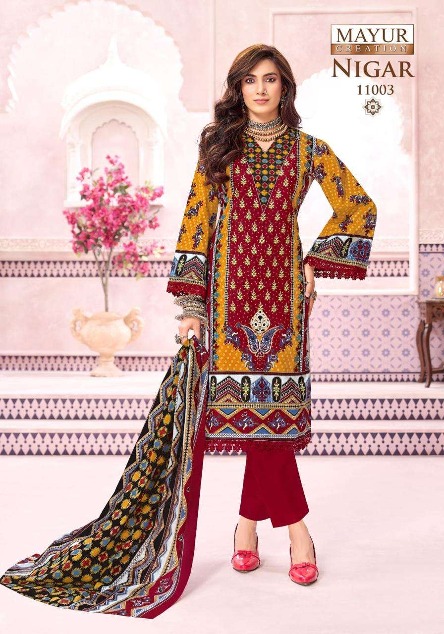 Mayur Nigar Vol 11 Cotton Unstitched Salwar Suit view 4