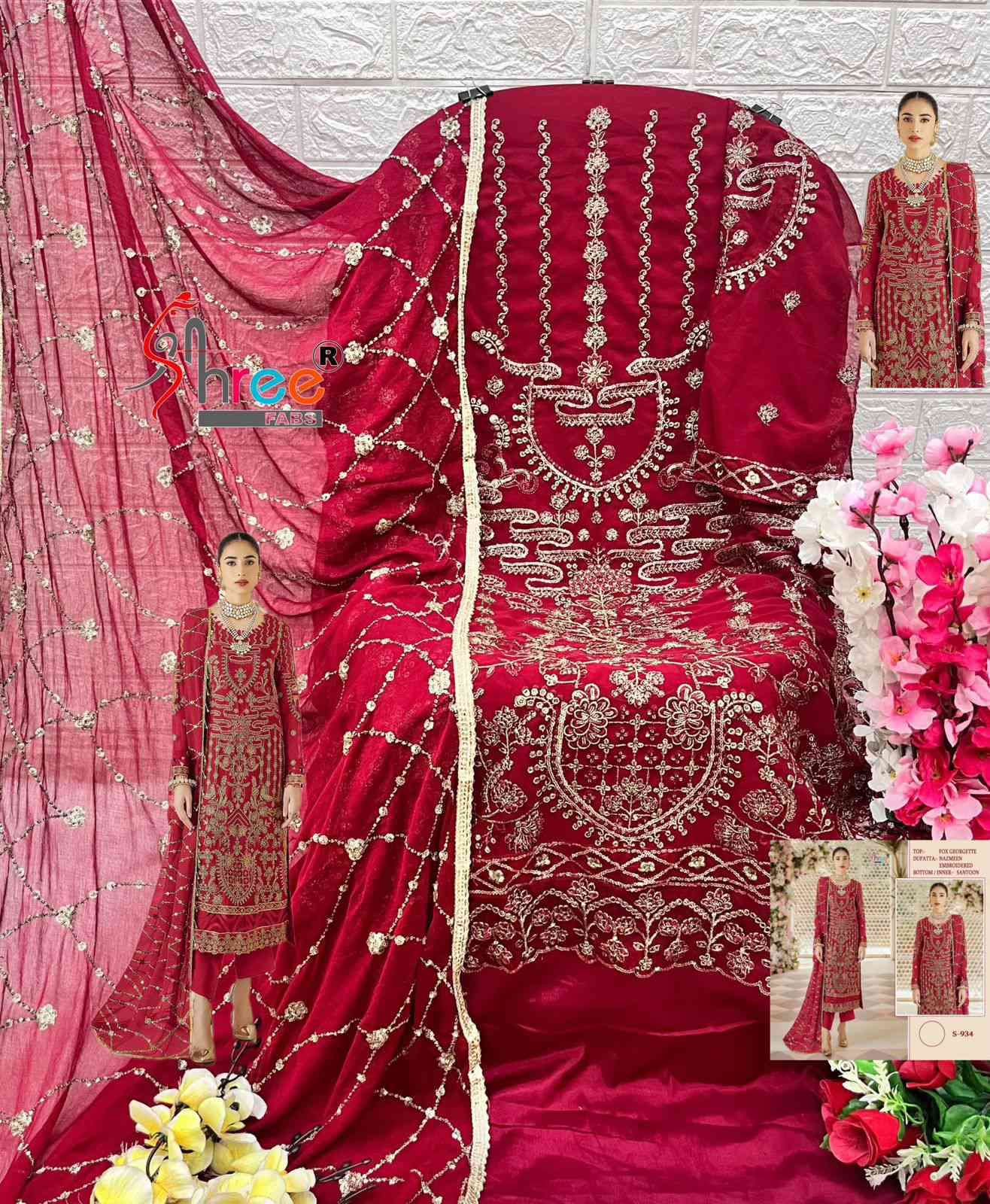 Pakistani Designer Embroidered Salwar Suit S-934 view 2