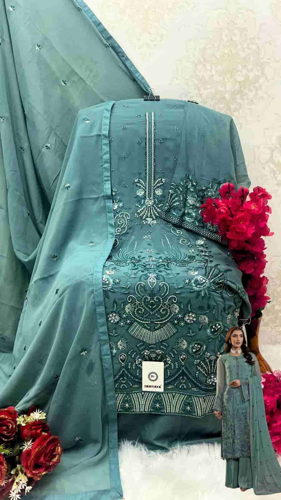 Shanaya S 184 Pakistani Heavy Embroidered Designer Suit EXporter view 3