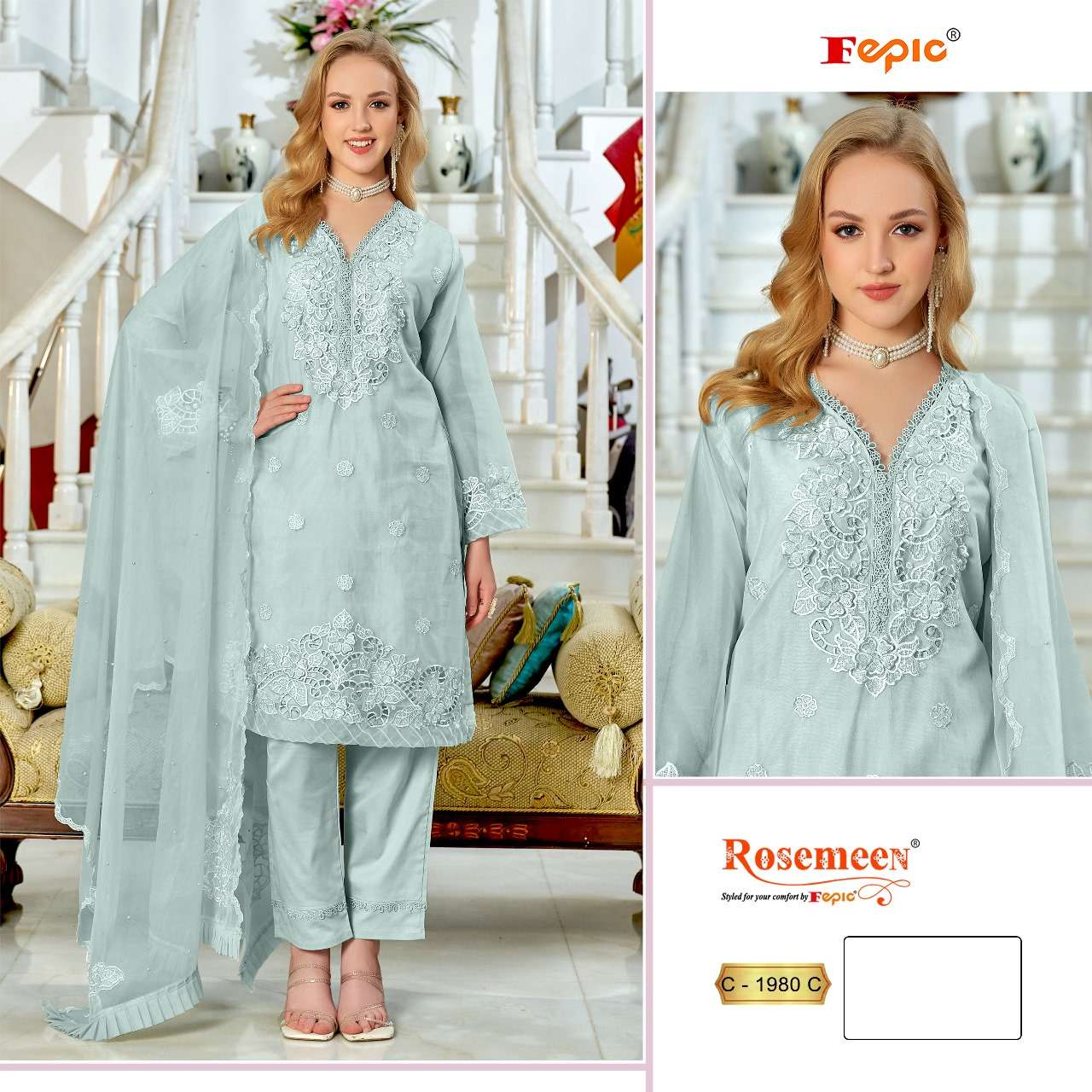 Fepic C 1980 Colors Pakistani Salwar Kameez Catolog view 3