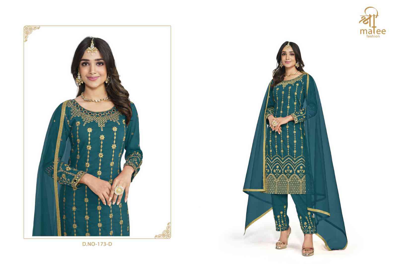 Shreematee Mirror Vol 14 173 Colors Designer Work Festive Wear Dress Exporter view 5
