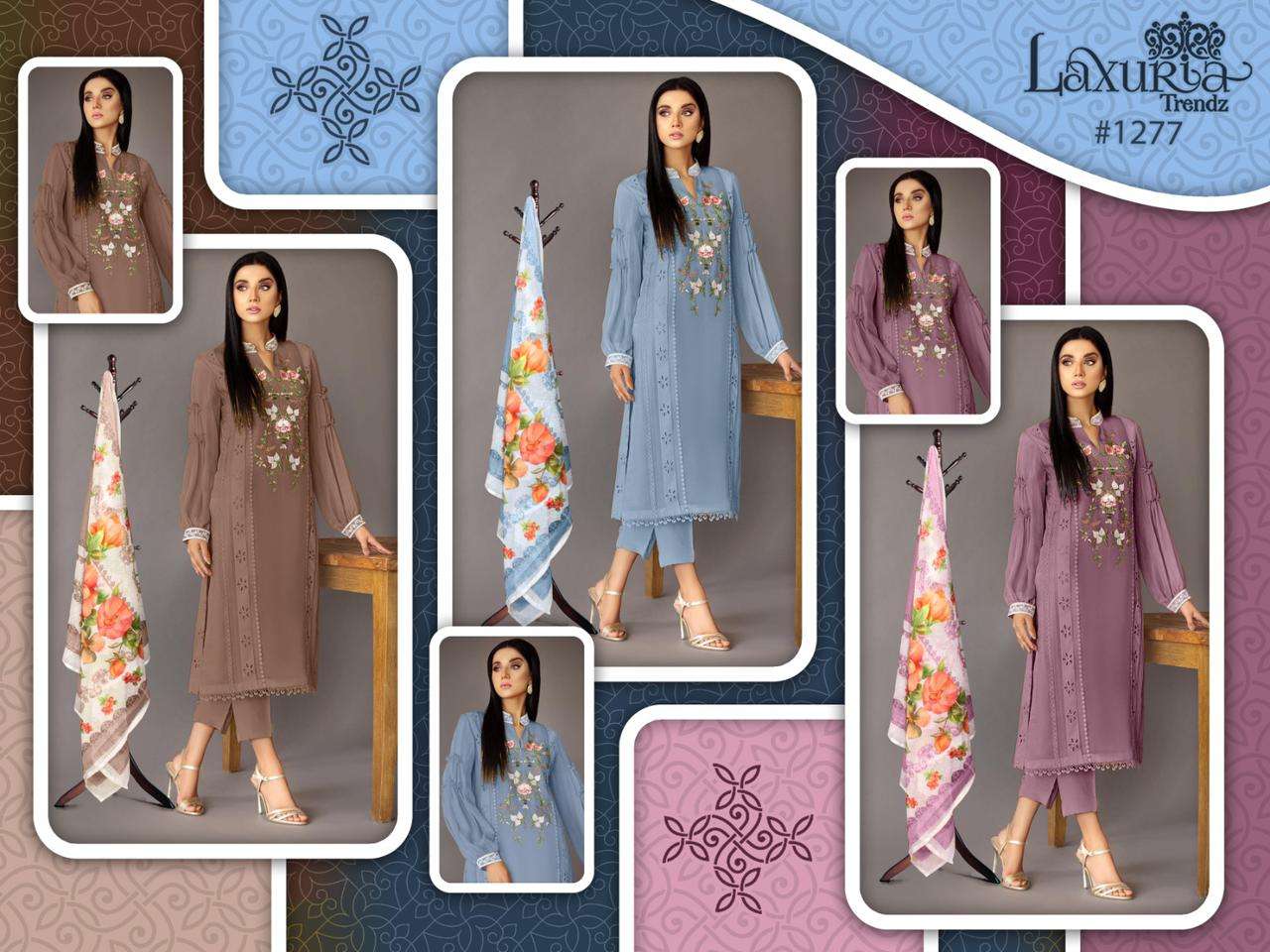 Laxuria Trends 1277 Exclusive Fancy Designer Readymade Suit Wholasaler