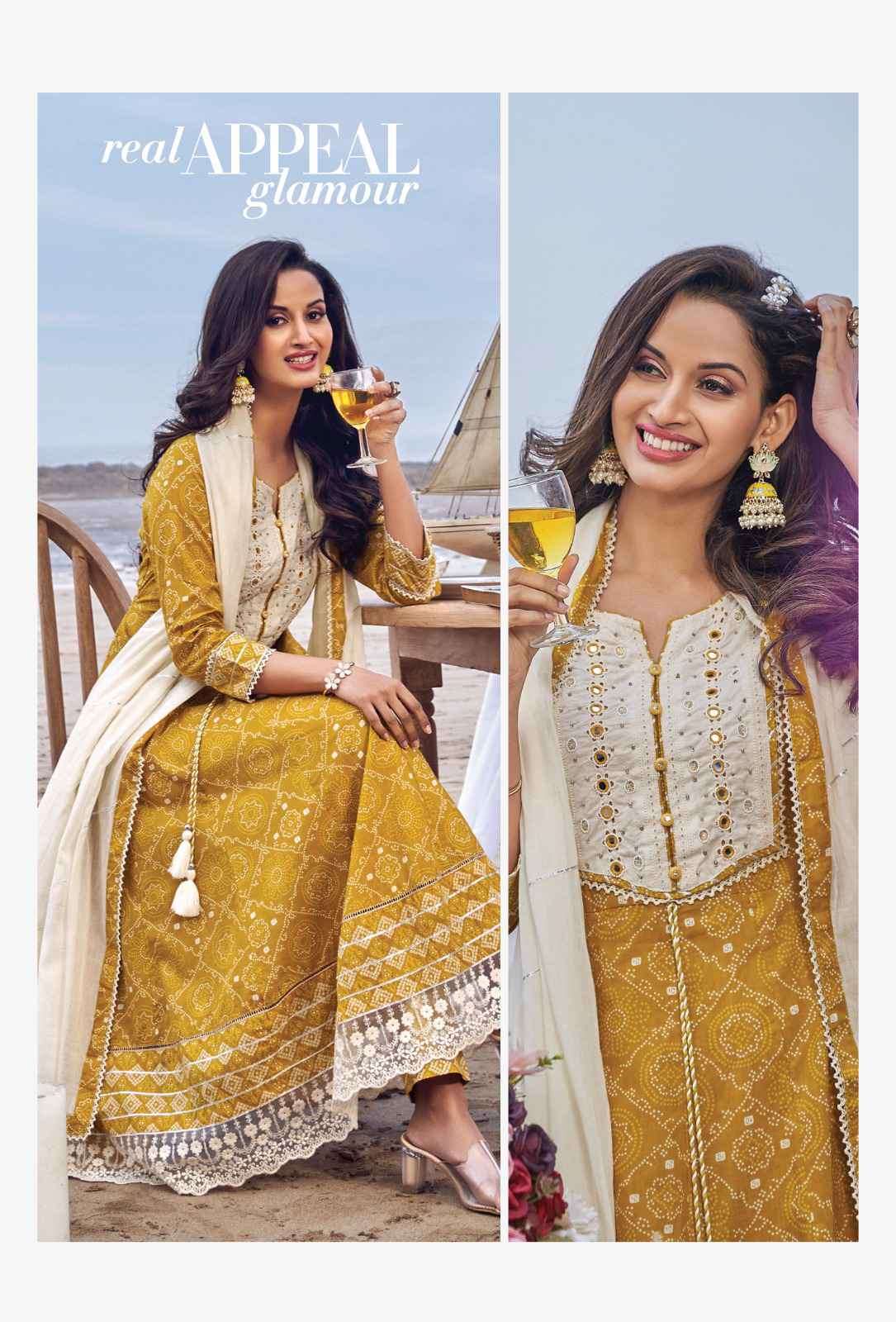 Hiva Mahek Pure Cotton Exclusive Anarkali Style Dress Combo Designs view 13