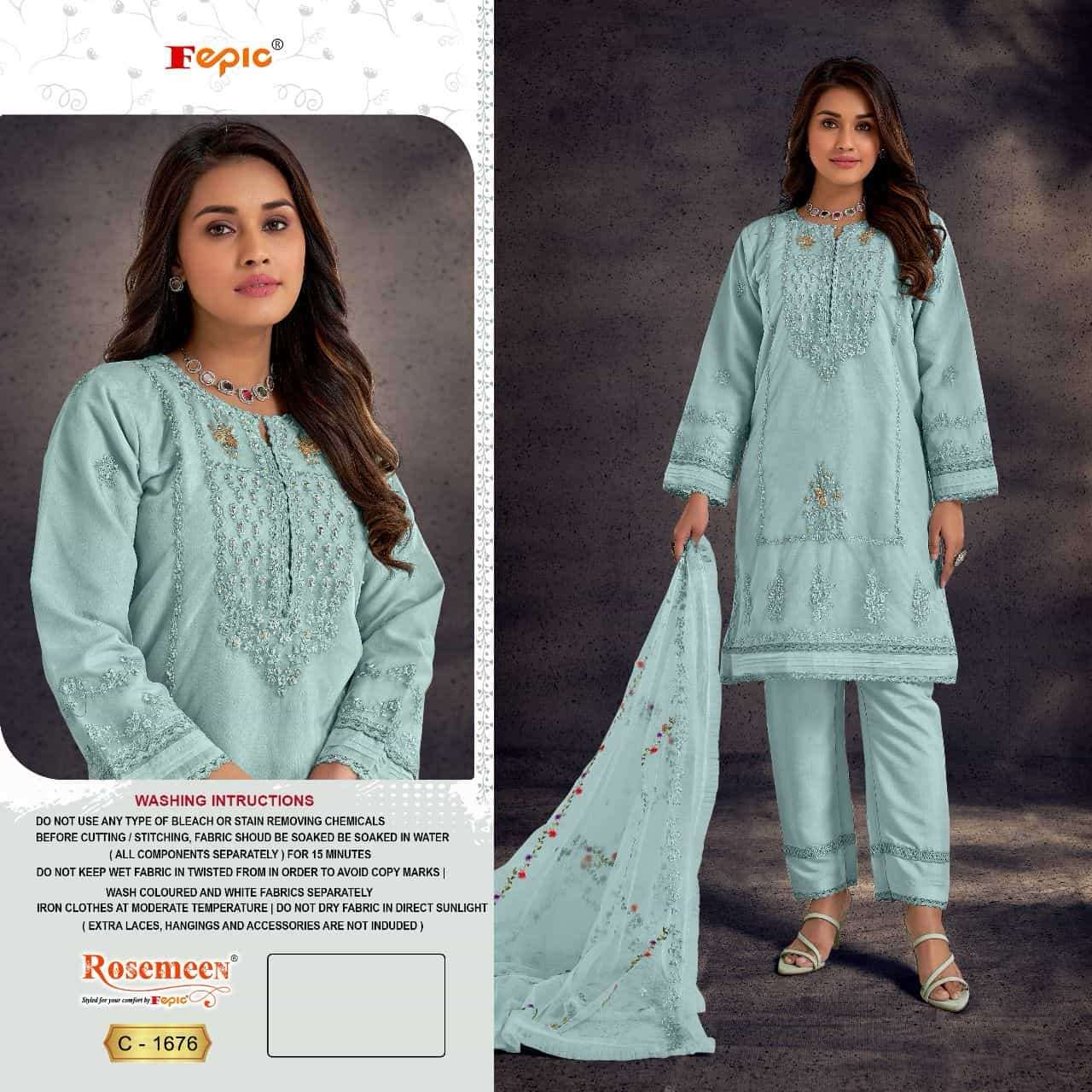 Fepic C 1676 Colors Pakistani Festive Wear Style Designer Salwar Suit Wholesalers view 2