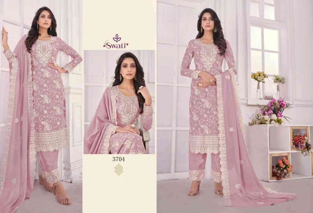 Swagat Swati 3701 To 3706 Festive Wear Straight Salwar Suit New Collection view 9