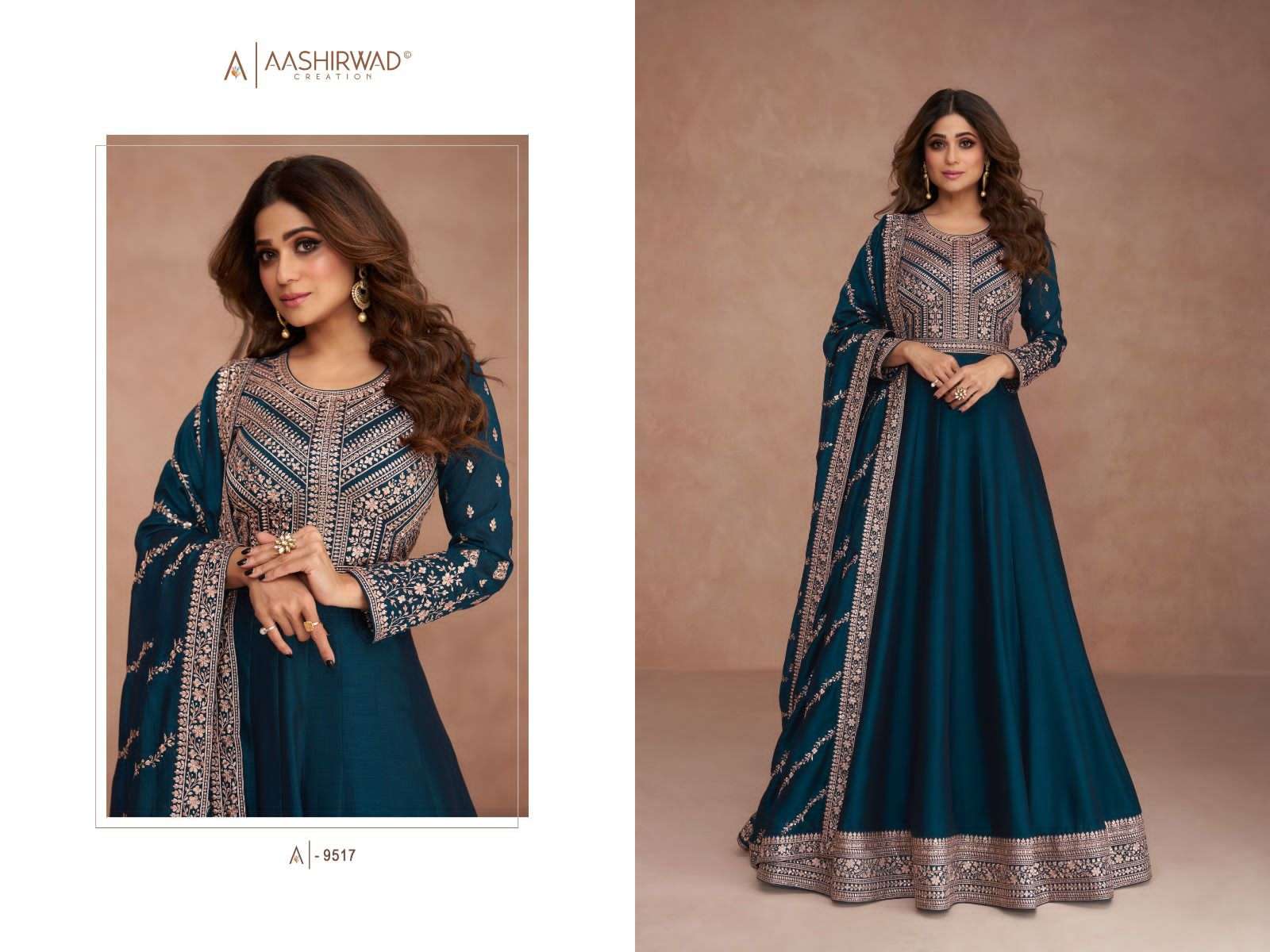 Aashirwad Gulkand Navya Free Size Silk Dress view 4