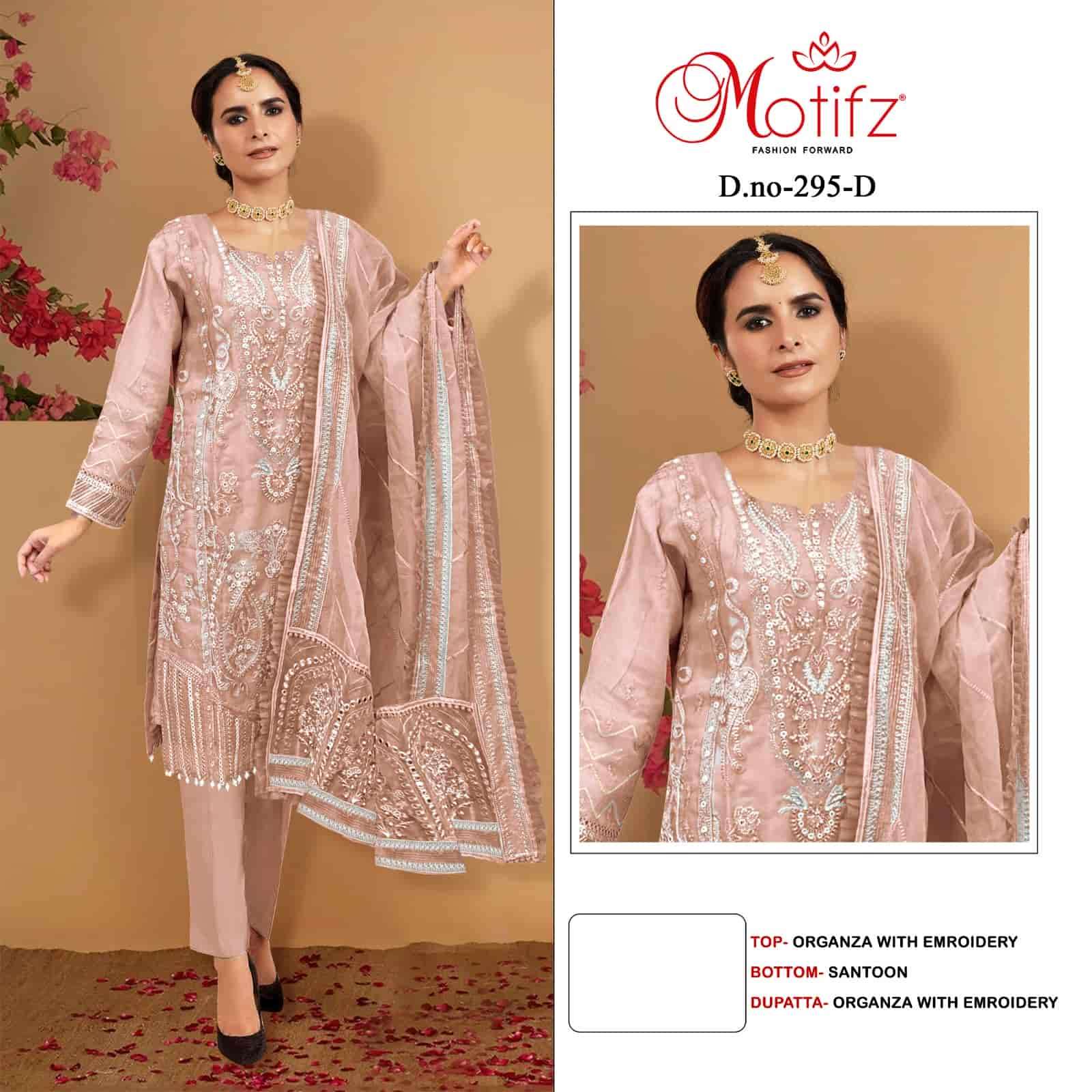Motifz 295 Colors Pakistani Festive Wear Style Organza Suit Wholesalers view 5