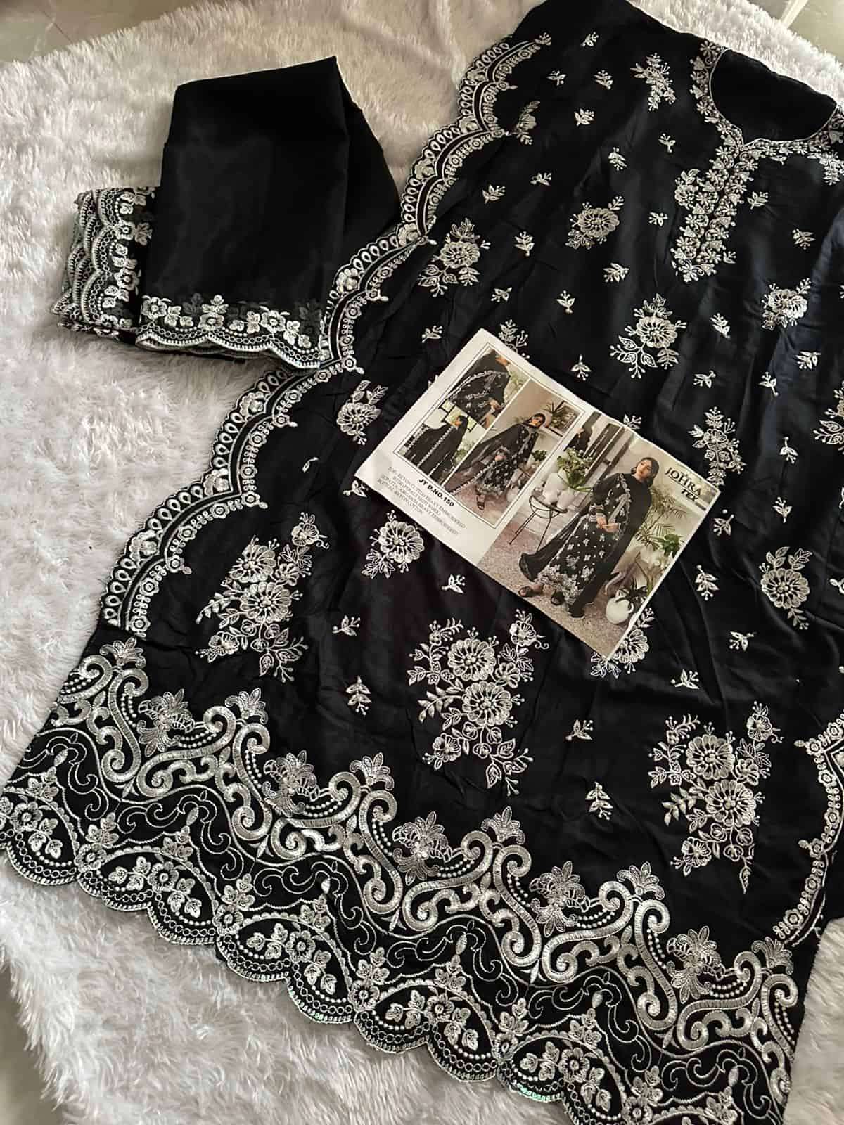 Johra Tex 150 Pakistani Designer Embroidered Cotton Salwar Suit Collection view 2
