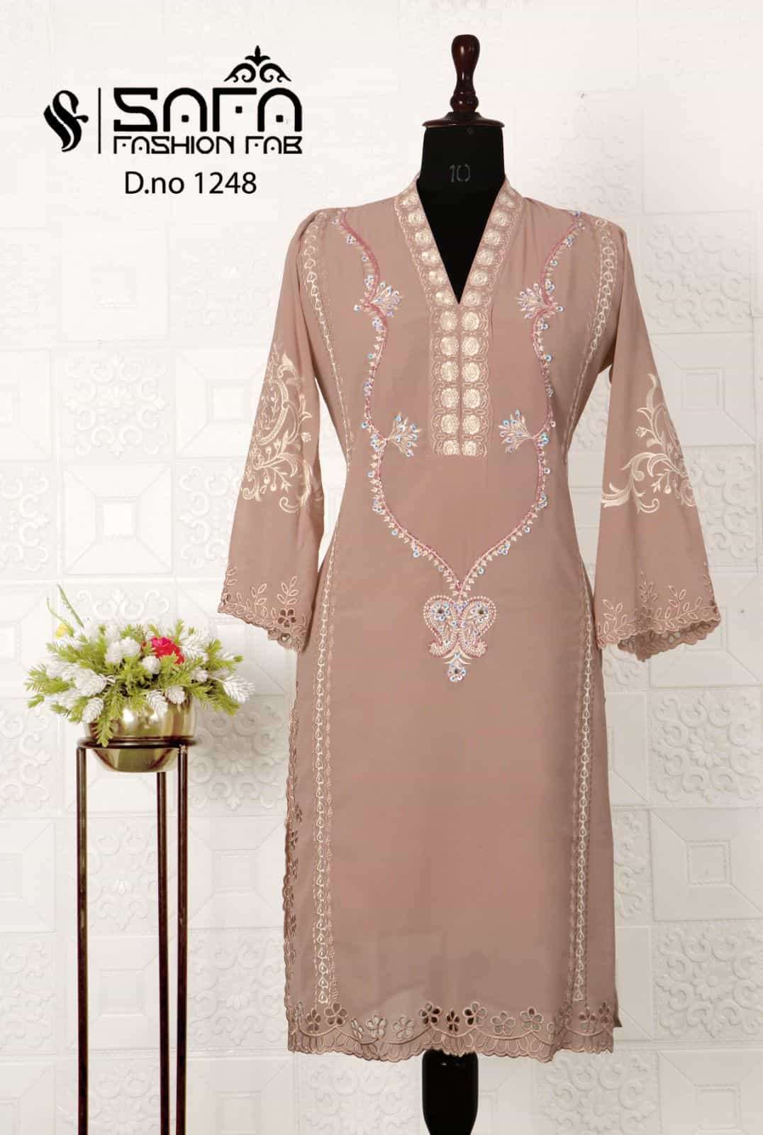 Safa Fashion Fab 1248 Designer Embroidery Readymade Pakistani Dress Ensemble view 3