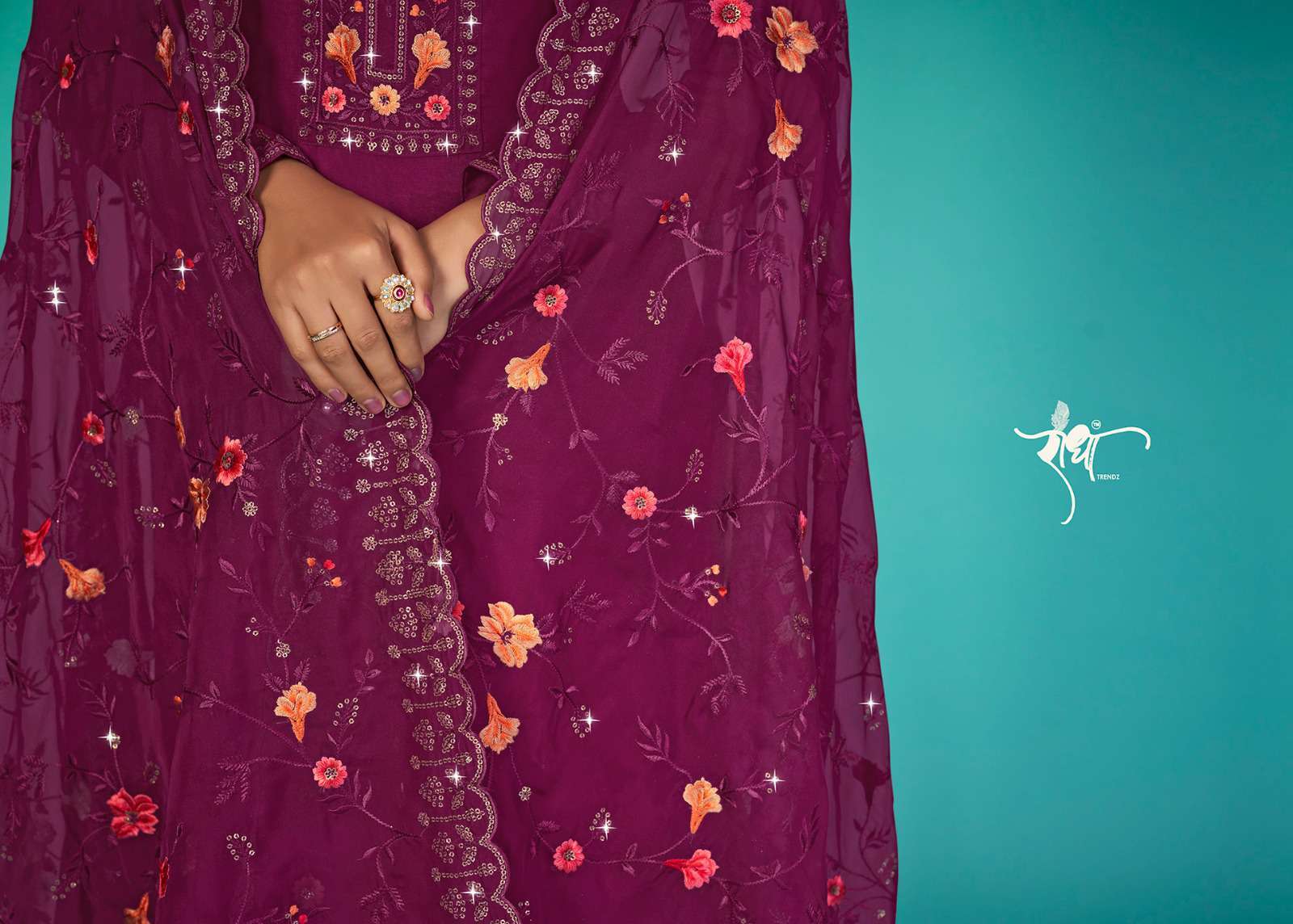 Radha Trends Bandhan Festive Collection Straight Designs Suit view 3