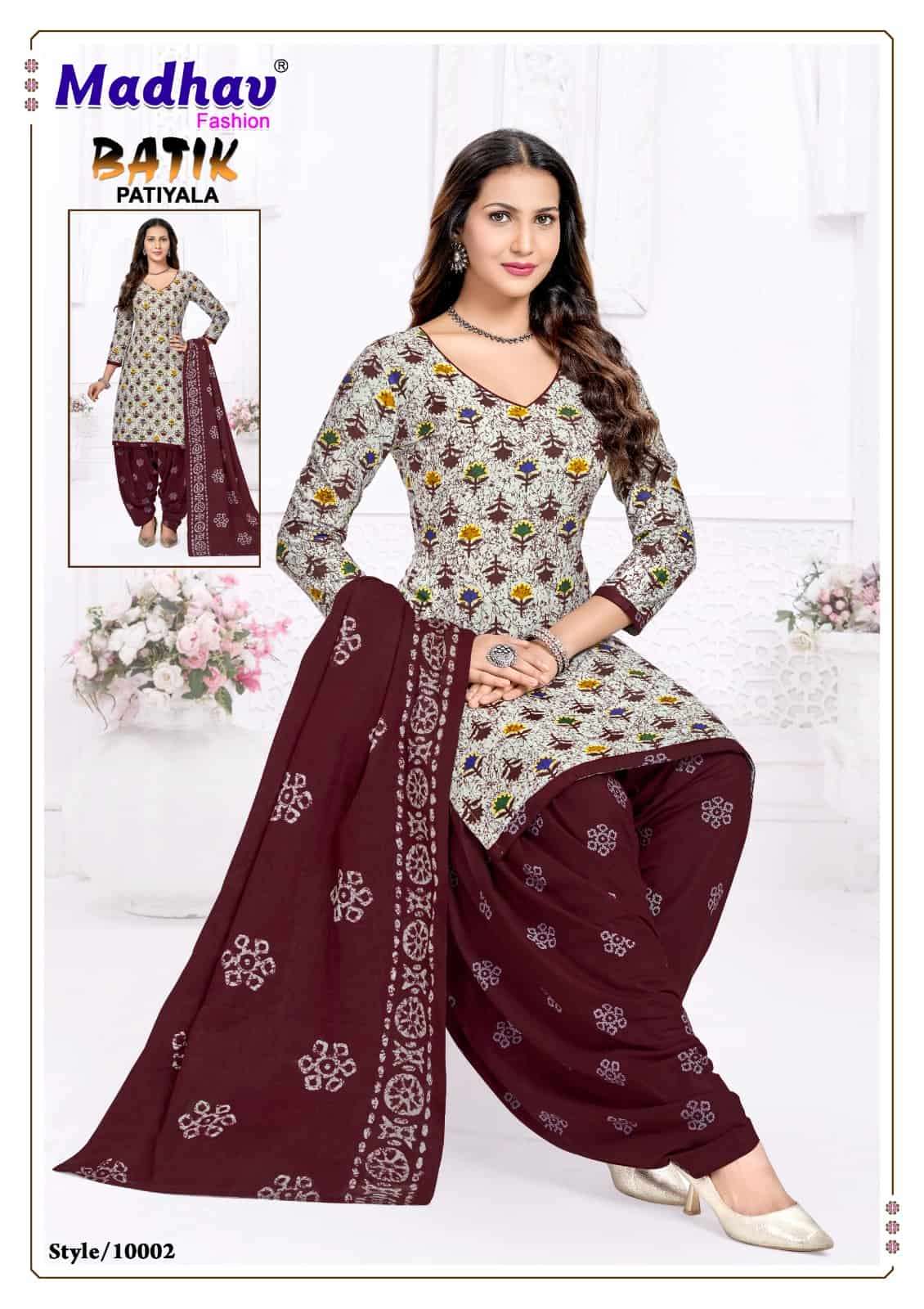 Madhav Batik Pure Cotton Unstitched Suit view 11