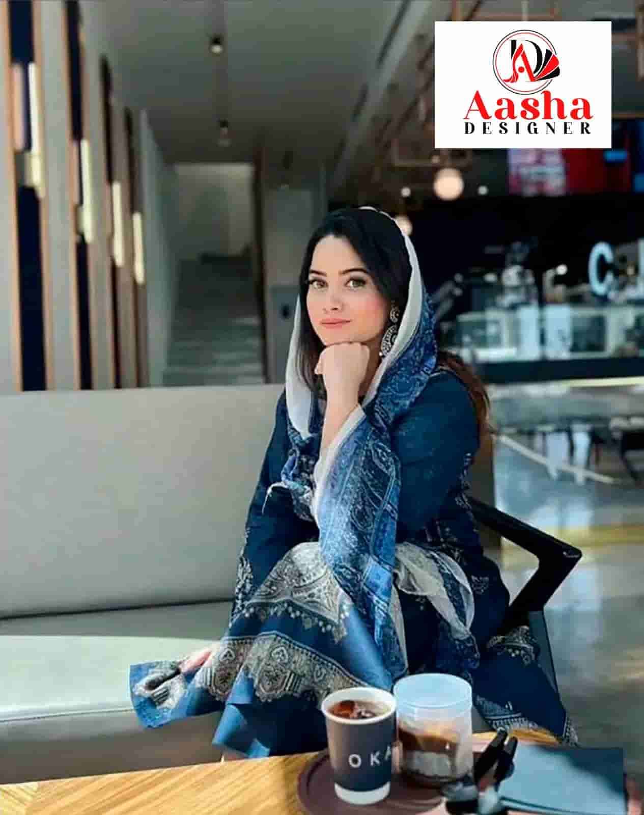 Aasha Designer 1006 Colors Fancy Embroidered Designer Cotton Salwar Suit Collection view 9