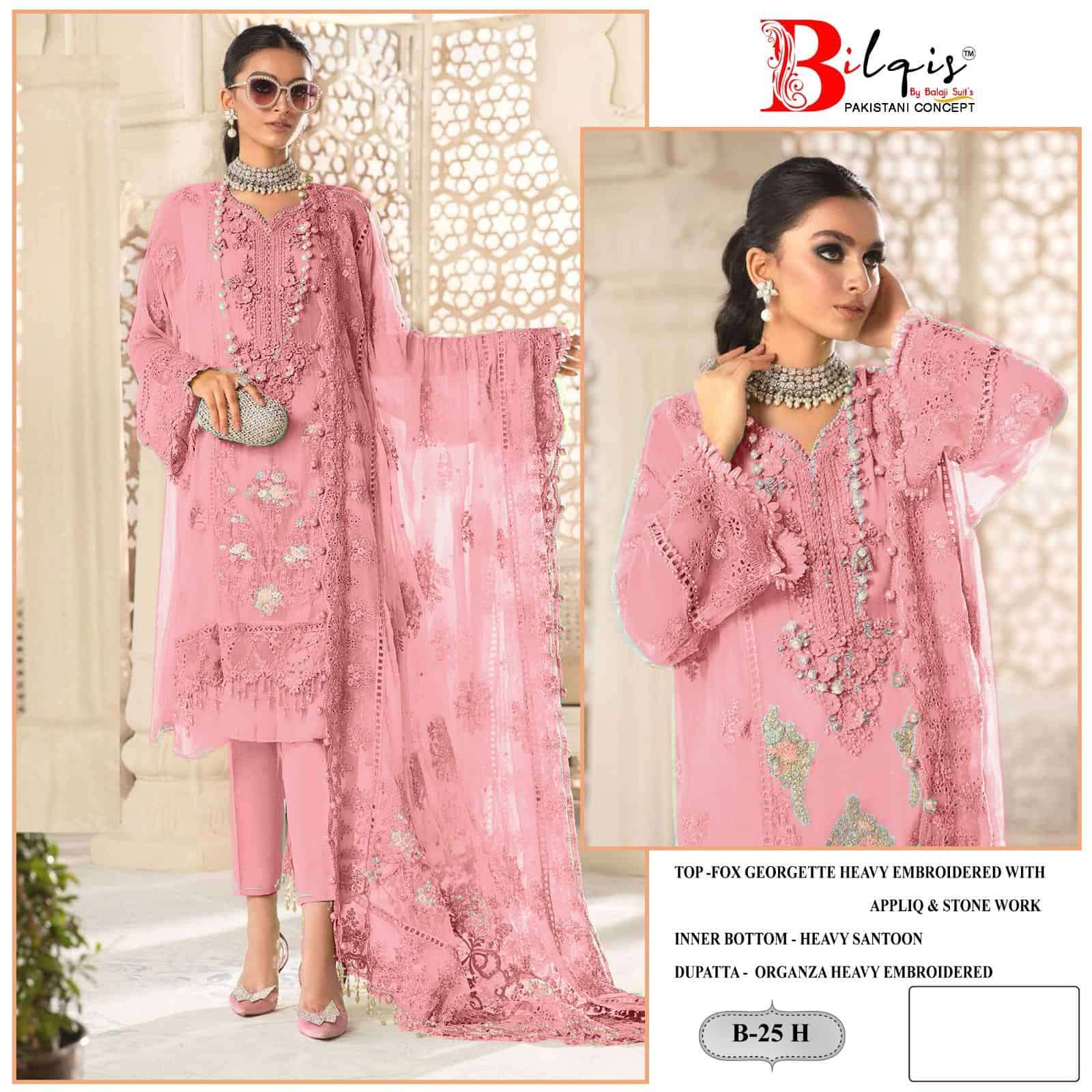 Bilqis B 25 Colors Festive Wear Style Designer Embroidered Salwar Suit Wholesalers view 5