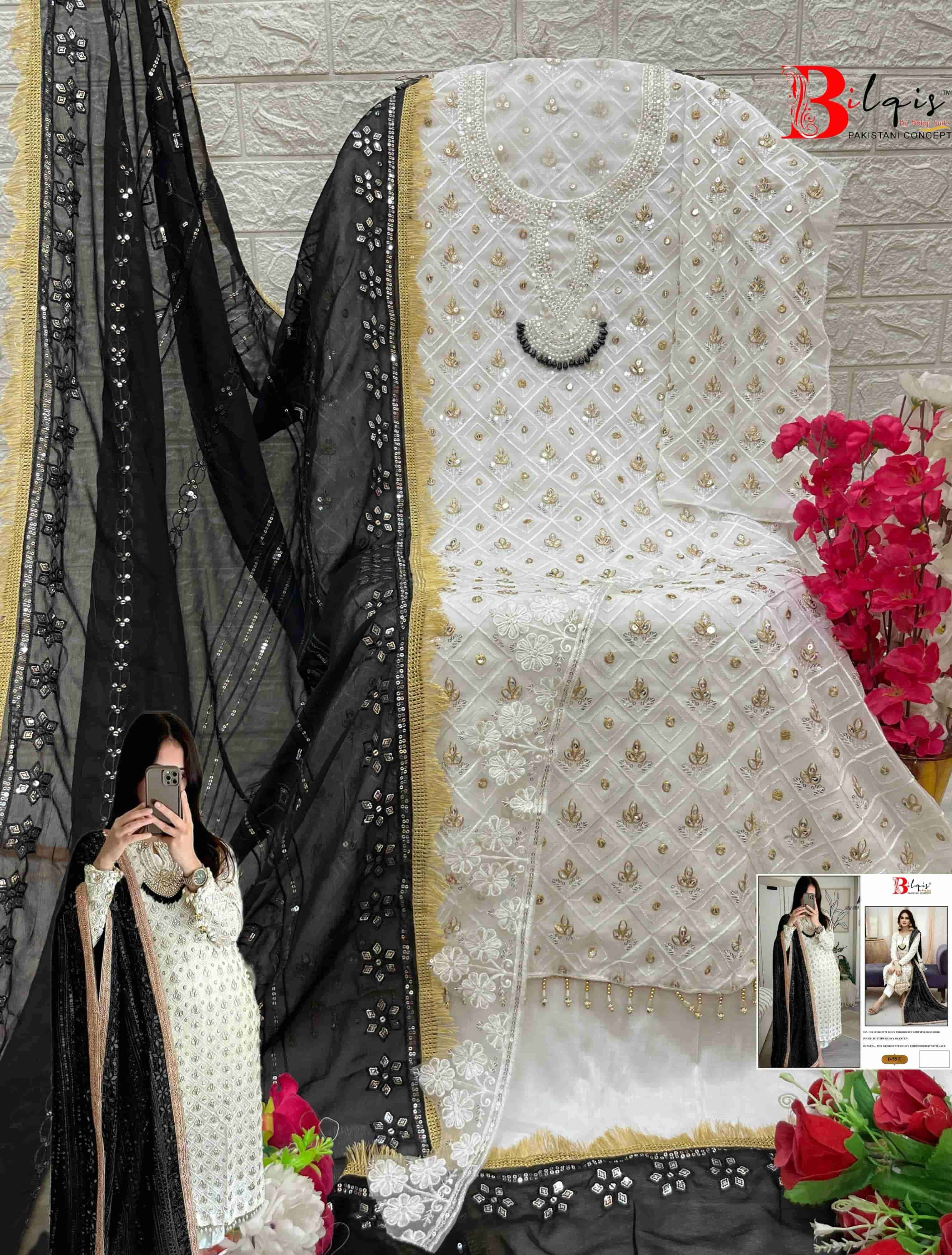 Bilqis Embroidered Fox Georgette Salwar Suit view 2