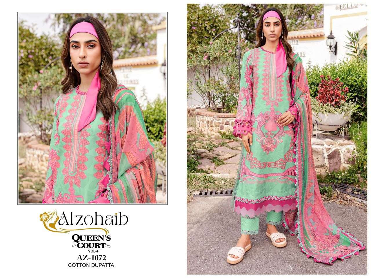 Alzohaib Queen Court Vol 4 Cotton Pakistani Suit view 2