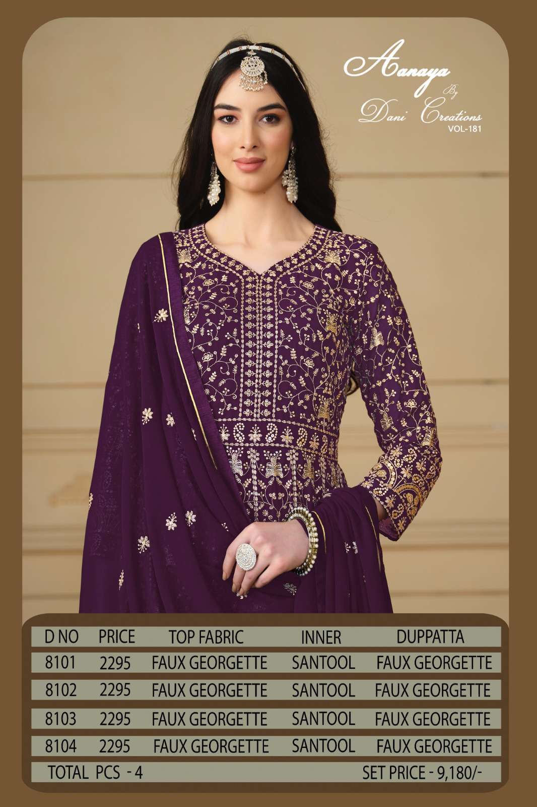 Aanaya Vol 181 8101 To 8104 Designer Anarkali Style Wedding Dress view 2