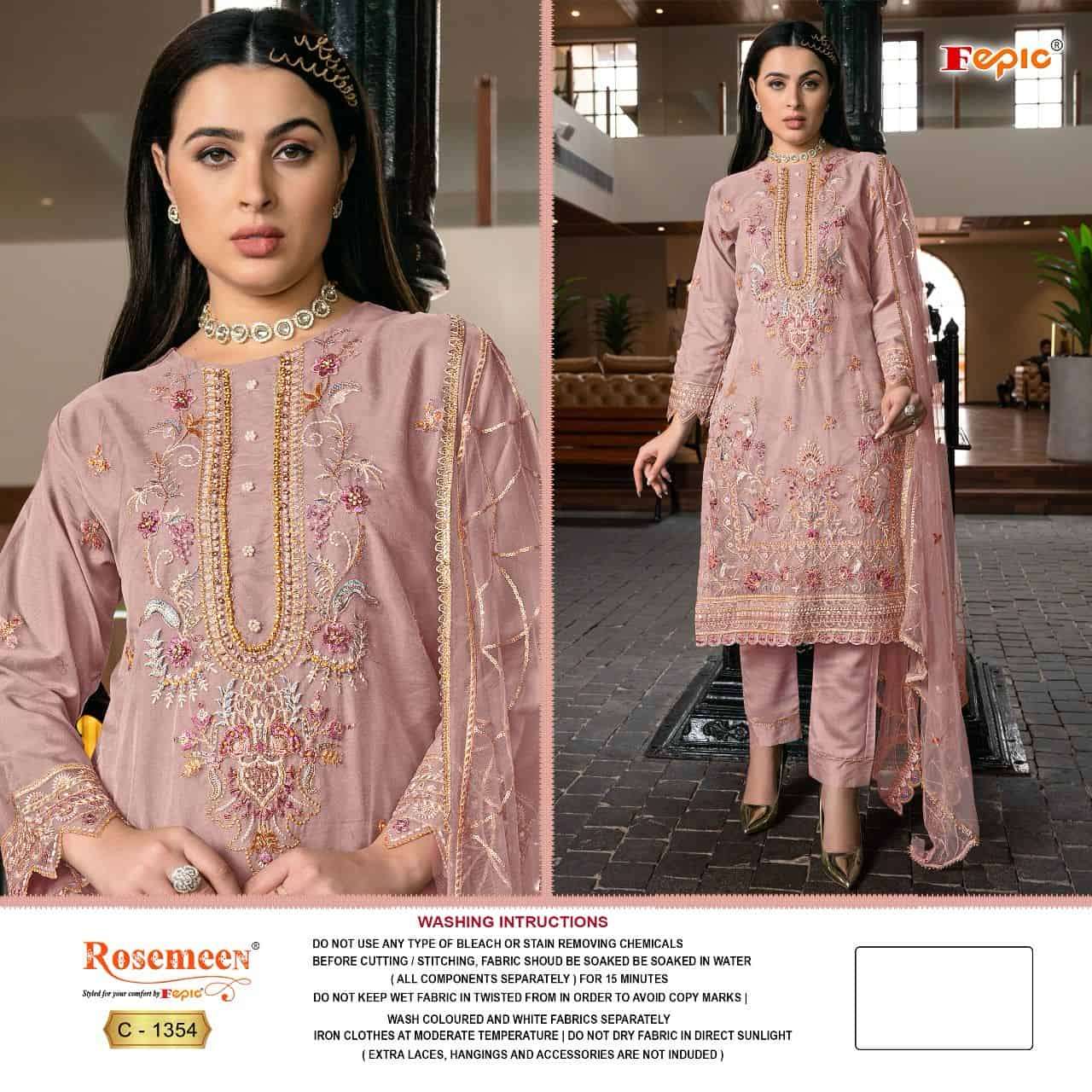 Fepic C 1354 Colors Pakistani Festive Wear Style Designer Salwar Suit Exporters view 2