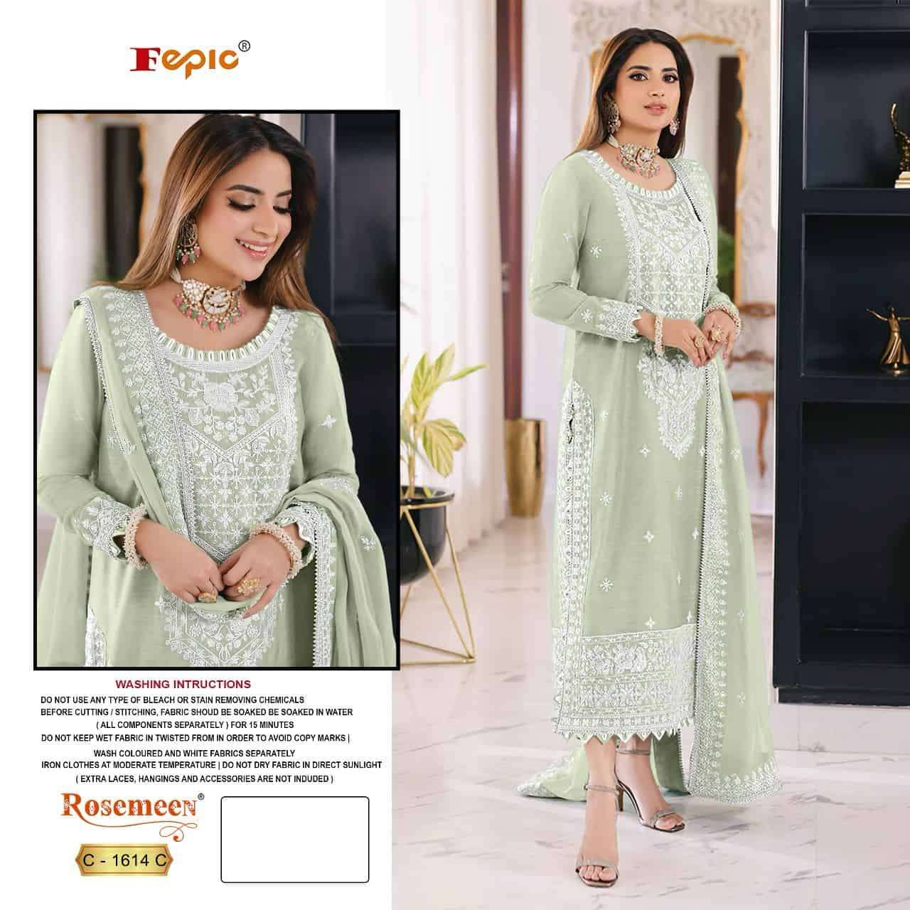 Fepic C 1614 Colors Pakistani Exclusive Designer Style Salwar Suit Exporter view 4