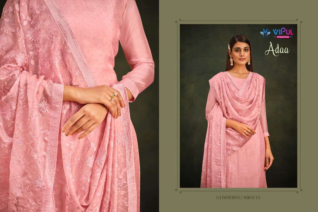 Vipul Adaa Party Wear Organza Designer Salwar Kameez view 4