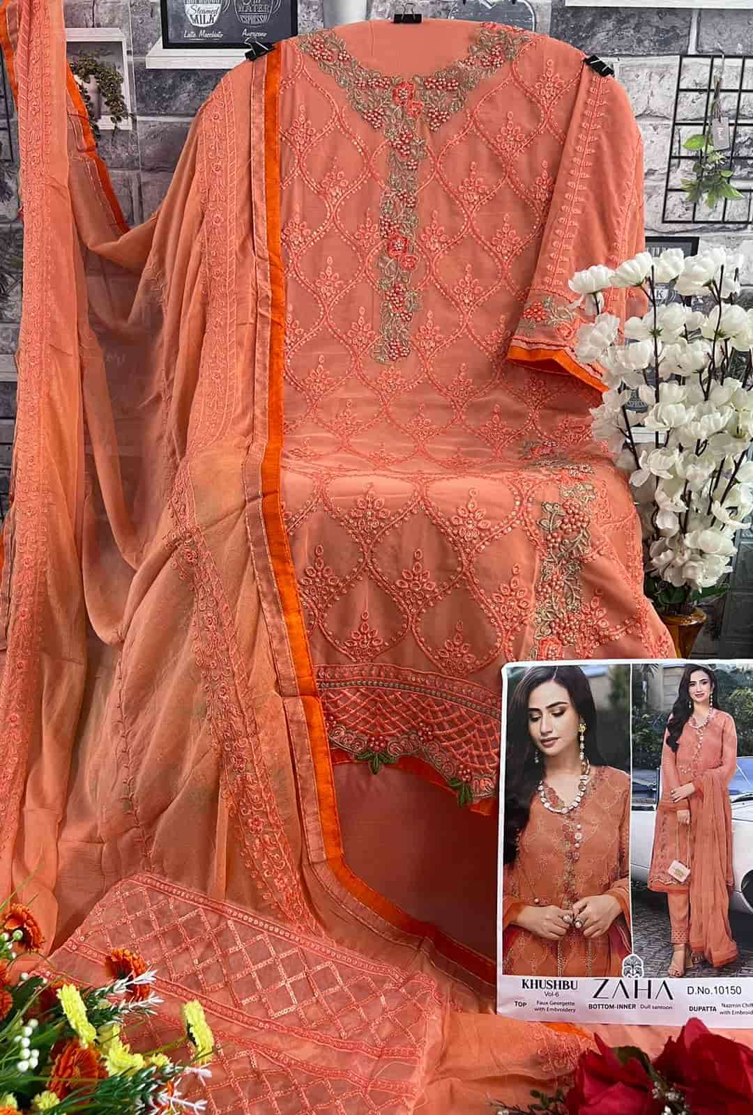 Zaha Khushbu Vol 6 Pakistani Festive Wear Style Designer Suit Catalog Collection view 7