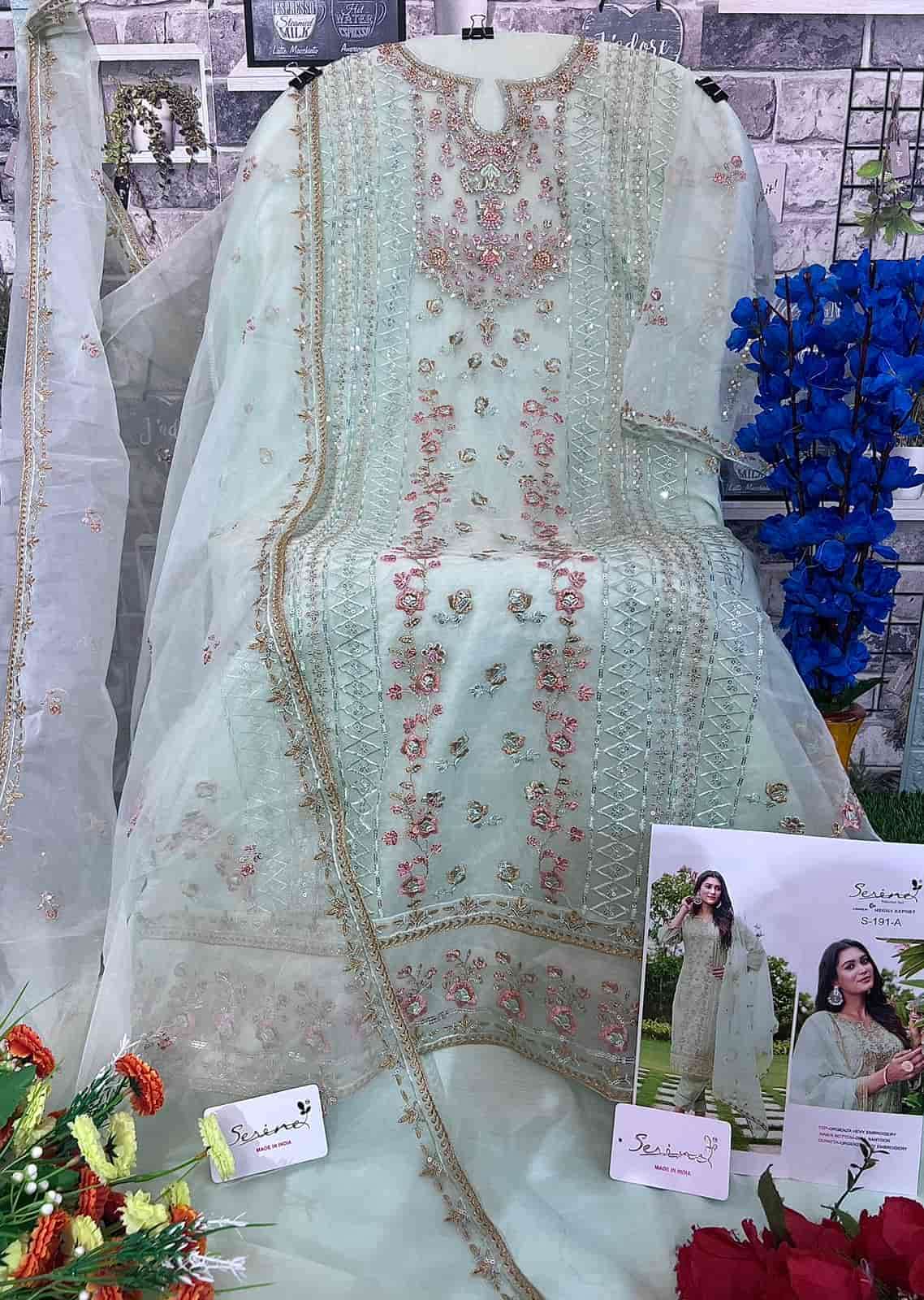 Serine S 191 Colors Festive Wear Style Pakistani New Designs Suit Wholesalers view 7
