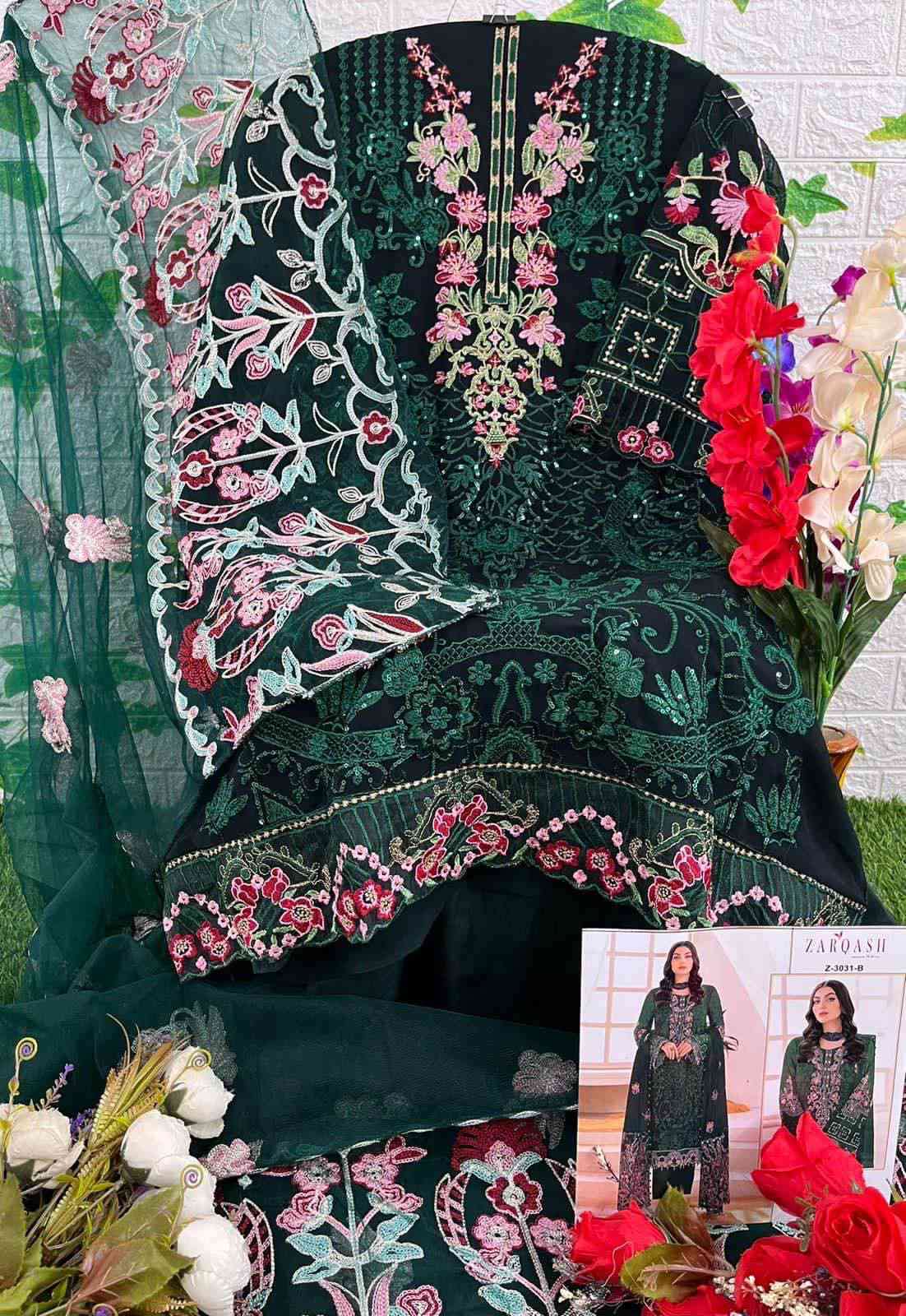 Zarqash Z 3031 Colors Pakistani Suit New Designe Collection view 4