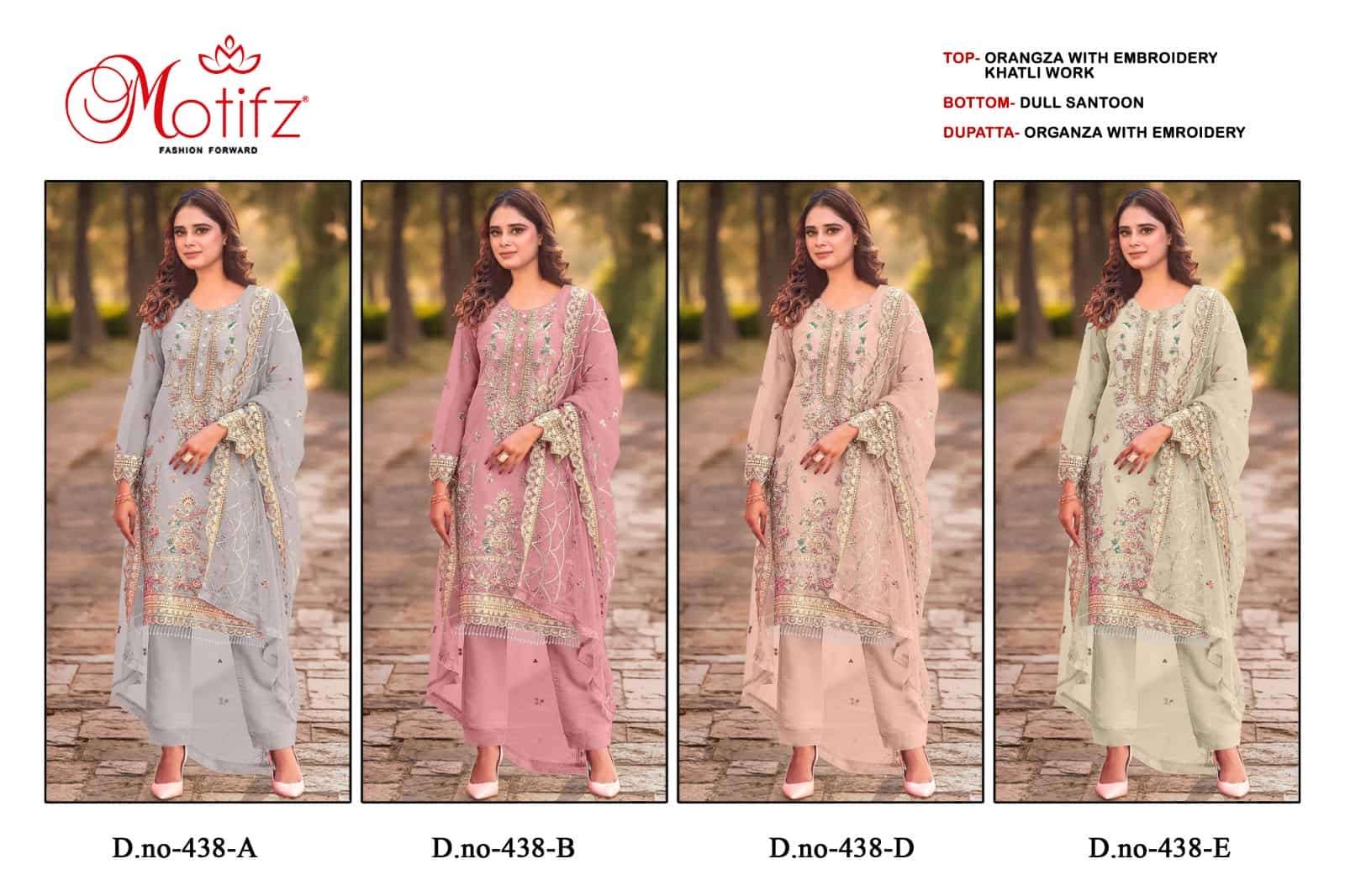 Motifz 438 Colors Pakistani Festive Wear Style Designer New Salwar Suit Wholesalers view 4