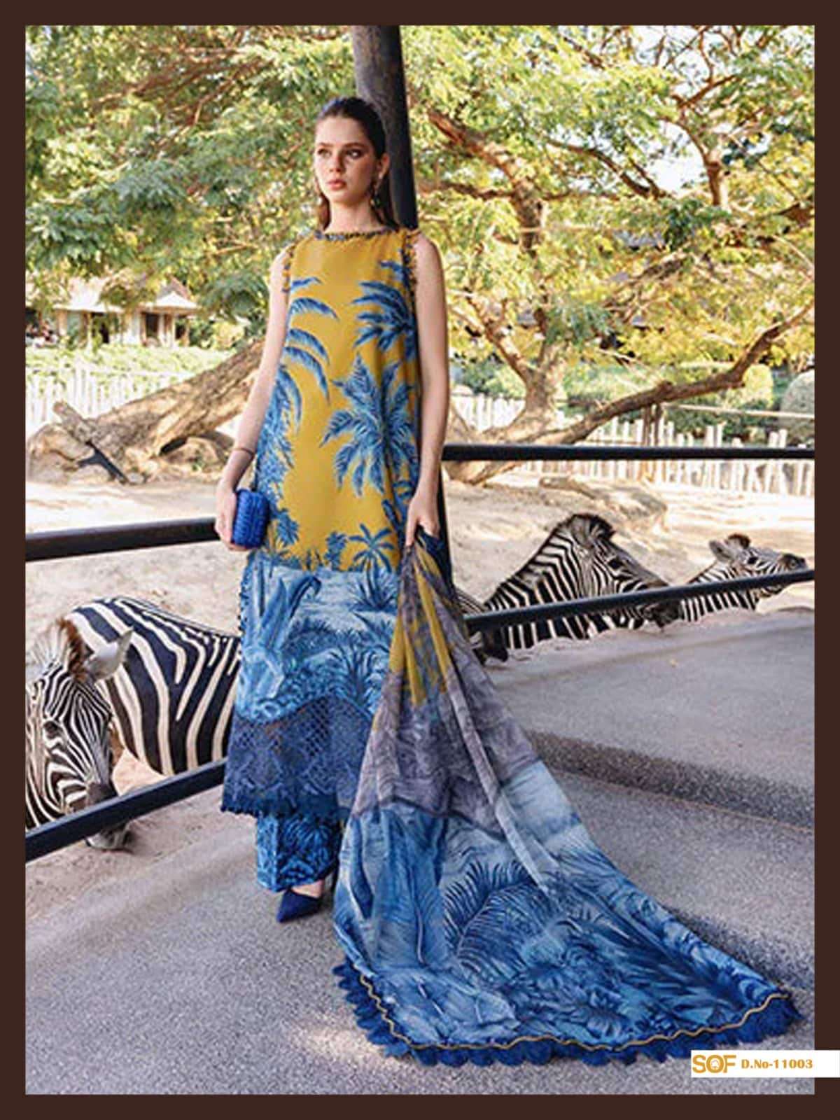 Shree Om Fab Saira Rizwan Vol 11 Pakistani Print Cotton Dress view 5