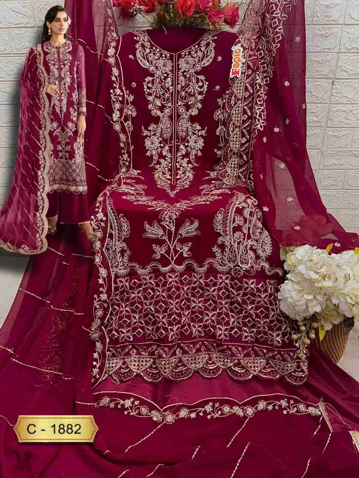 Fepic C 1882 A Pakistani Festive Wear Style Designer Embroidered Suit Exporter view 2
