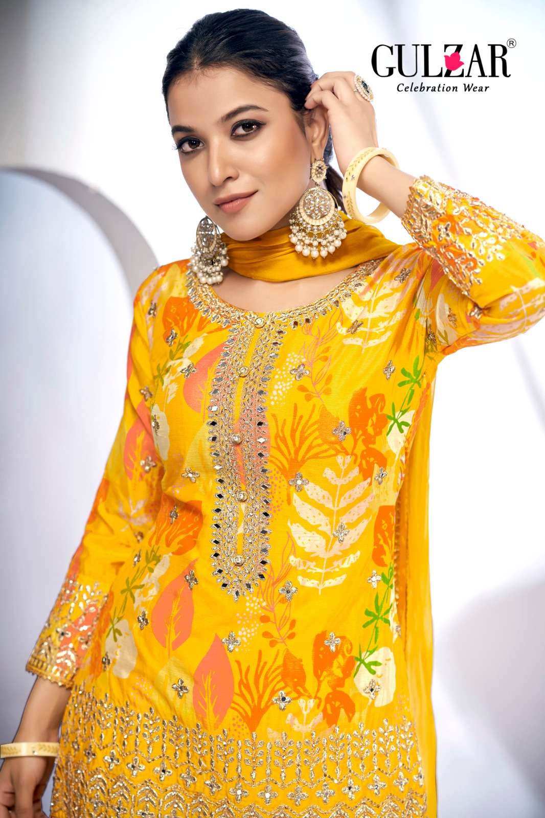 Gulzar Monisha 2101 To 2104 Designer Sharara Dress Wedding Collection view 6