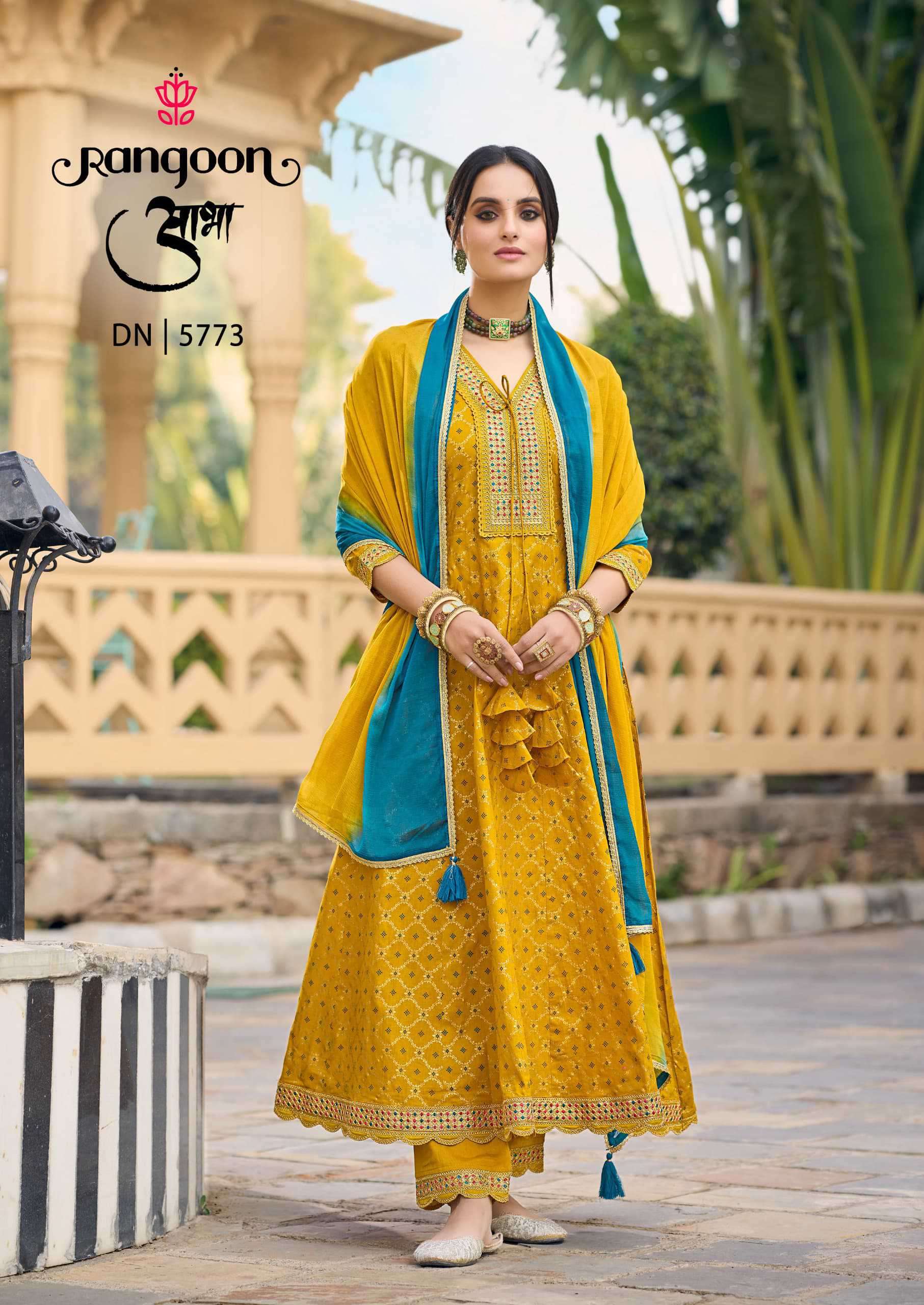 Rangoon Aabha Anarkali Pattern Readymade 3 Piece Designs view 4