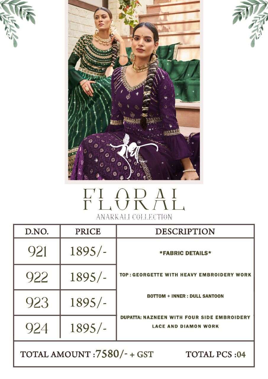 Radha Trends Floral Anarkali Suit view 9