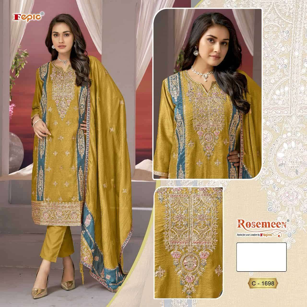 Fepic C 1698 Colors Exclusive Heavy Designer Style Pakistani Festive Wear Suit view 2