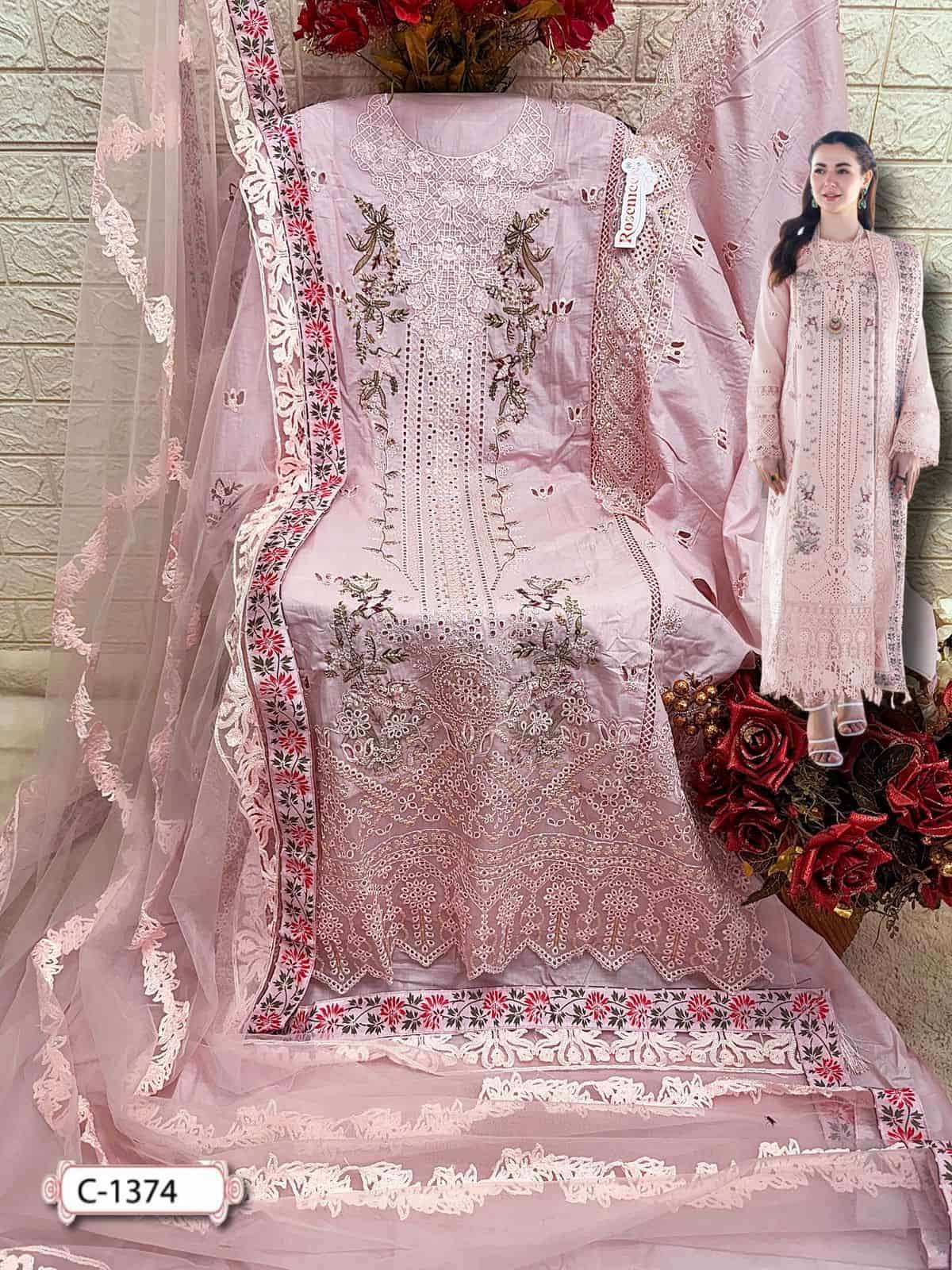Fepic C 1374 A Pakistani Festive Wear Style Cotton Suit Exporter view 2