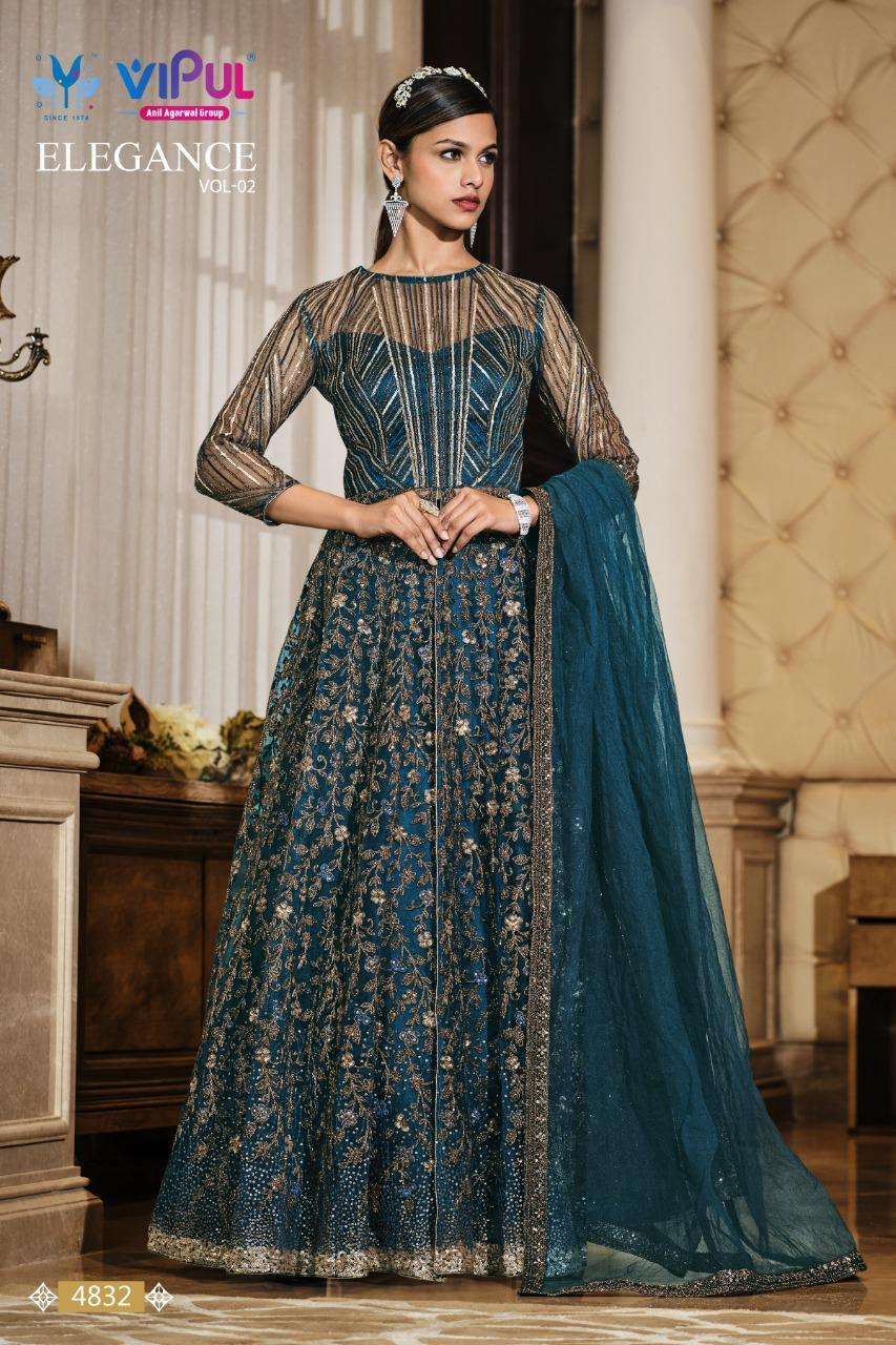 Vipul Elegance Vol 2 Nx Designer Anarkali Gown Party Wear Suit view 2