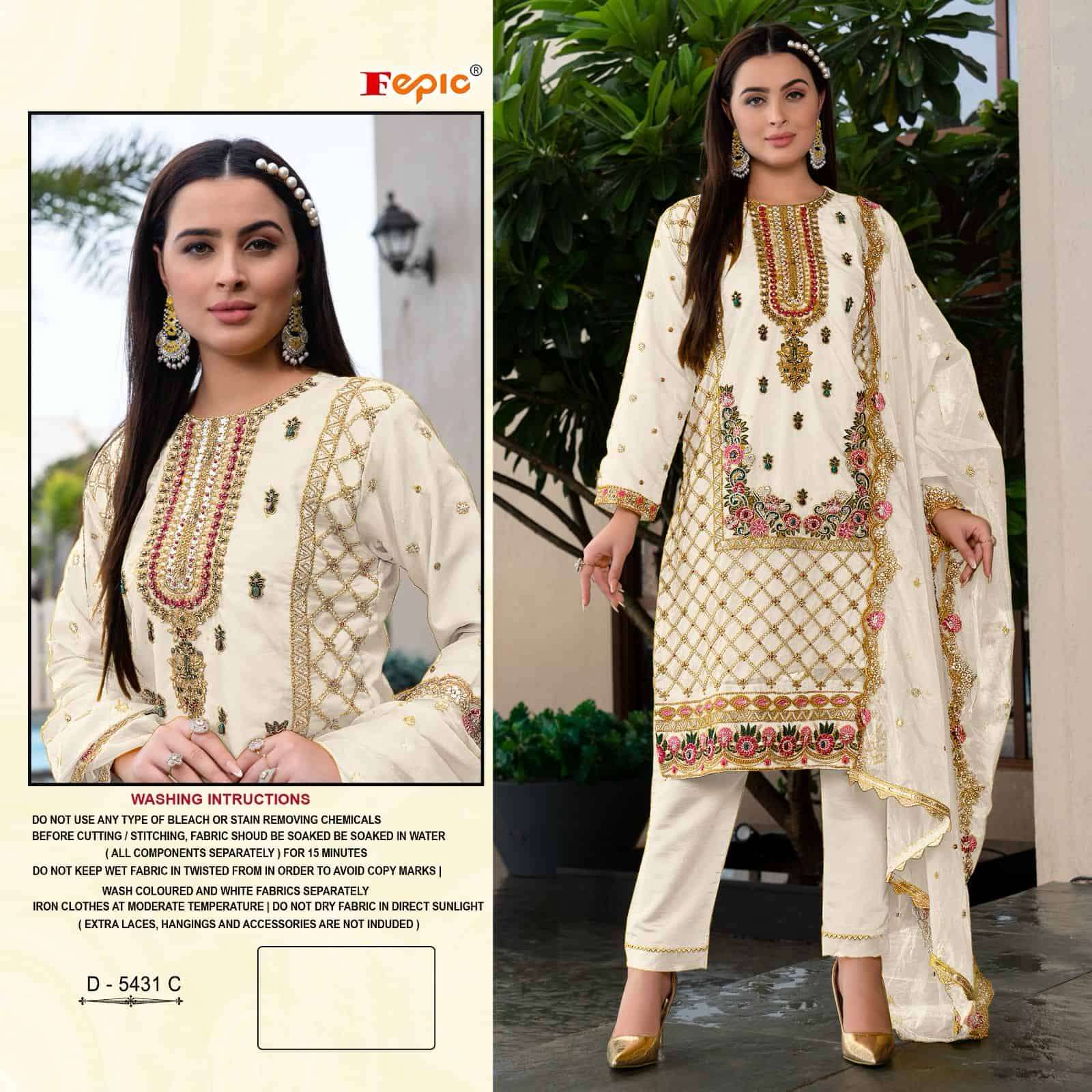 Fepic D 5431 Colors Festive Wear Style Designer Embroidered Salwar Kameez Exporter view 3