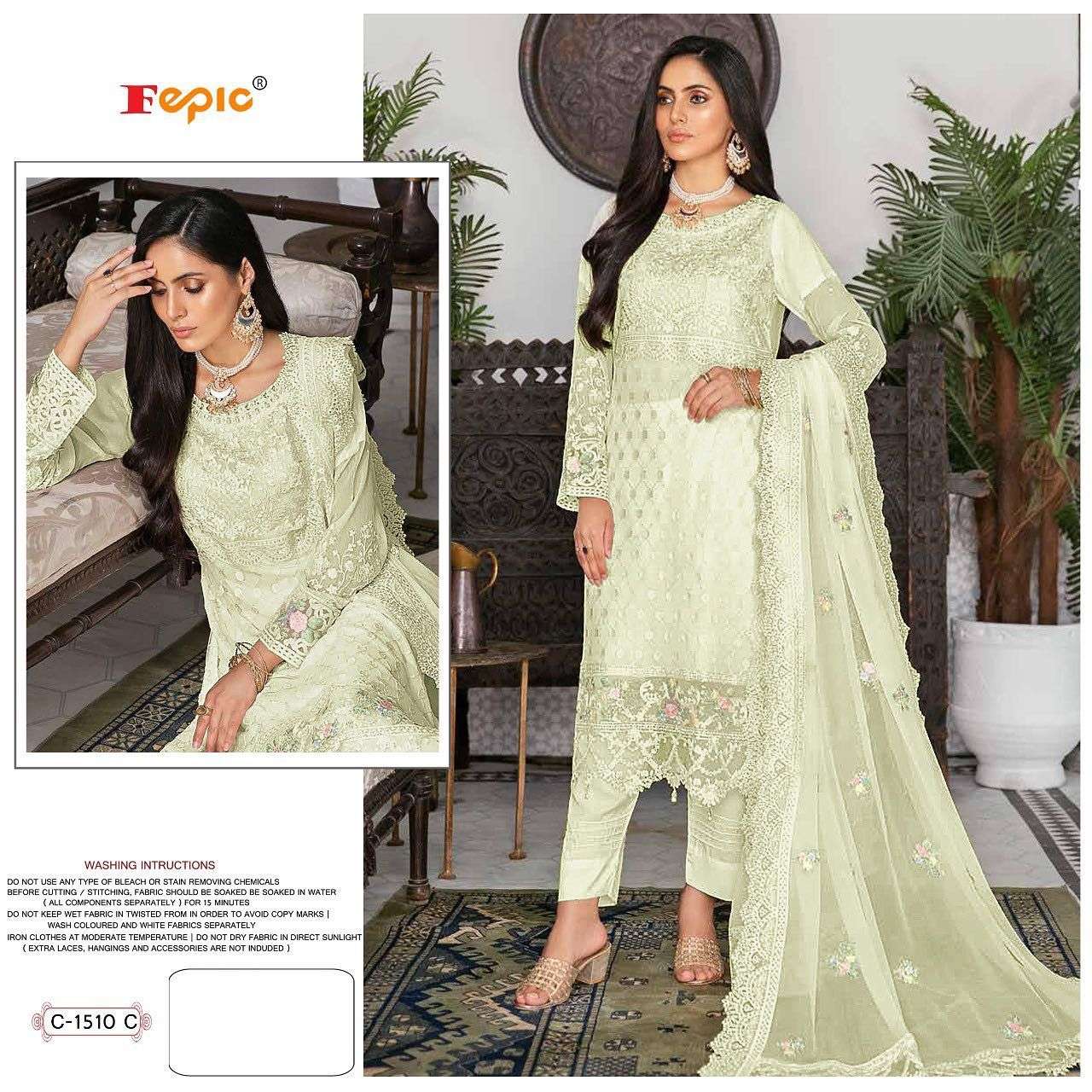 Fepic C 1510 Colors Embroidered Georgette Pakistani Suit view 3