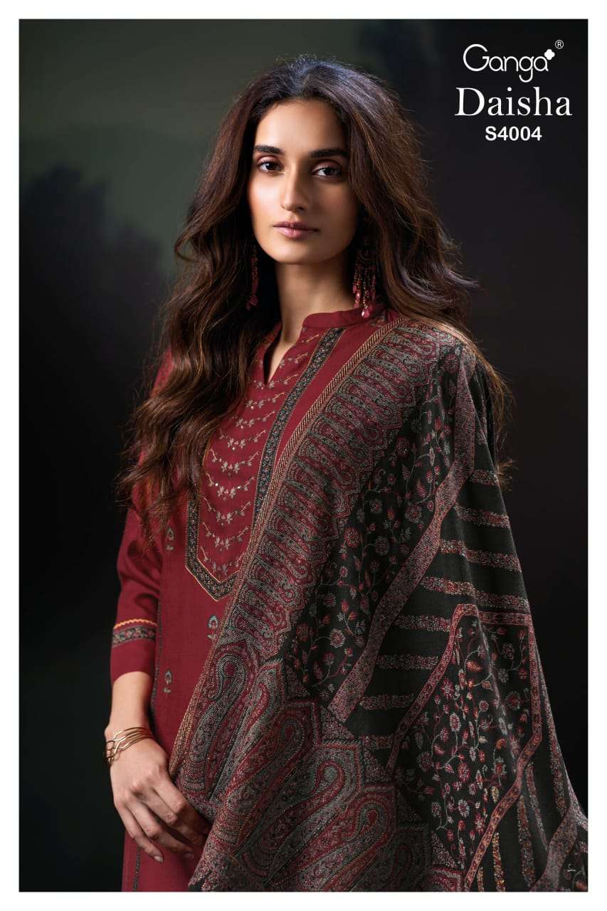 Ganga Fashion Daisha 4004 Premium Designs Winter Wear Suits Collection view 2