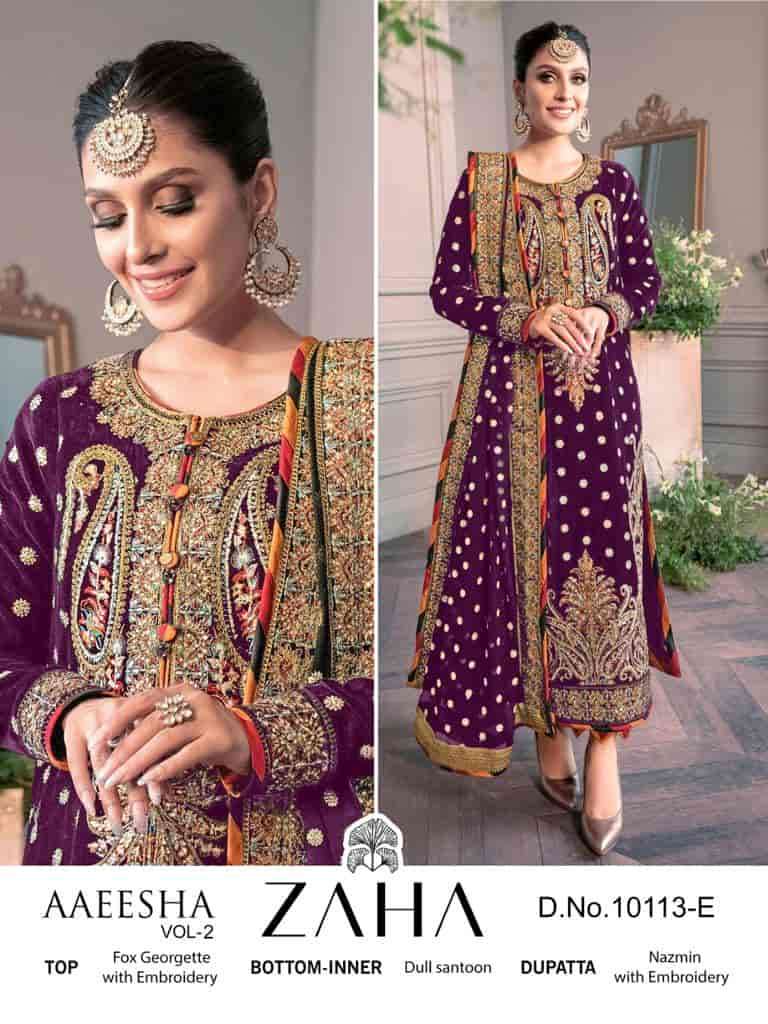 Zaha Aaeesha Vol 2 Pakistani Party Wear Suit view 2