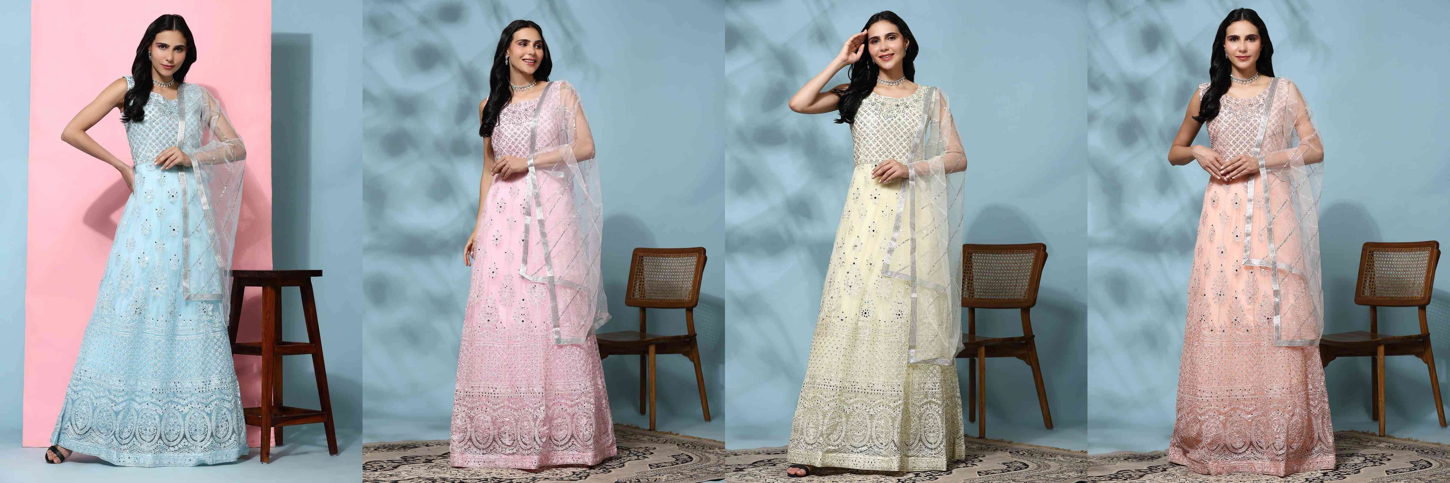 Amoha Trends G 639 Colors Designer Net Gown Partywear Dress view 2