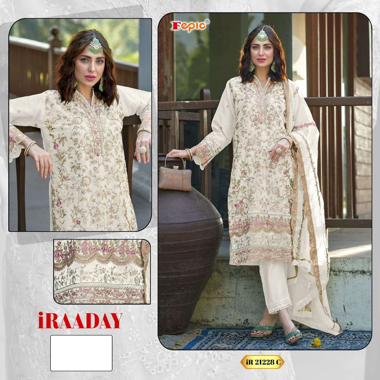 Fepic Ir 21228 Colors Heavy Embroidered Pakistani Suit view 2