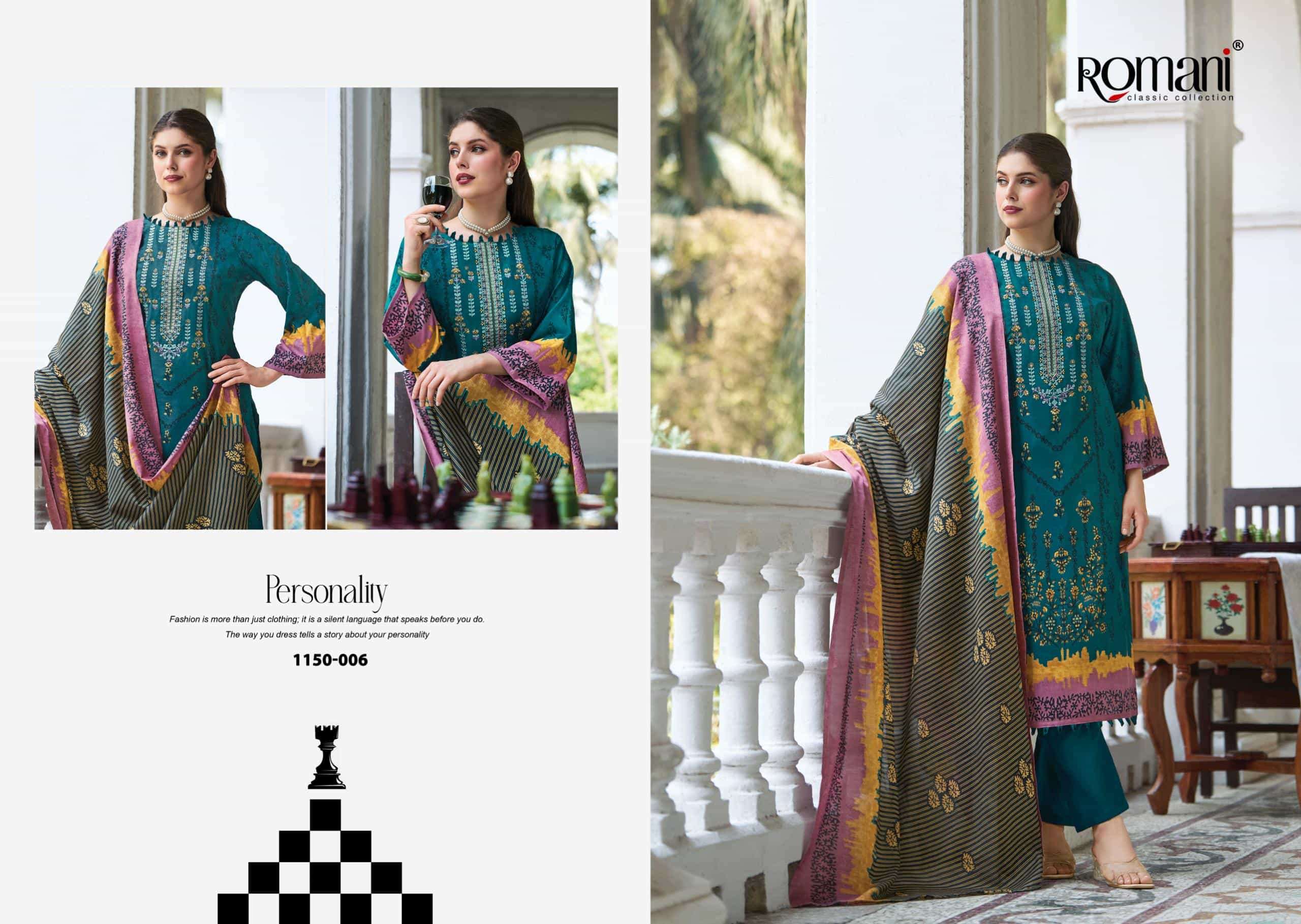 Romani Bin Kareem Vol 4 Fancy Cotton Dress Material view 4
