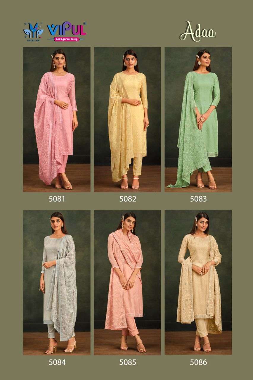 Vipul Adaa Party Wear Organza Designer Salwar Kameez view 19